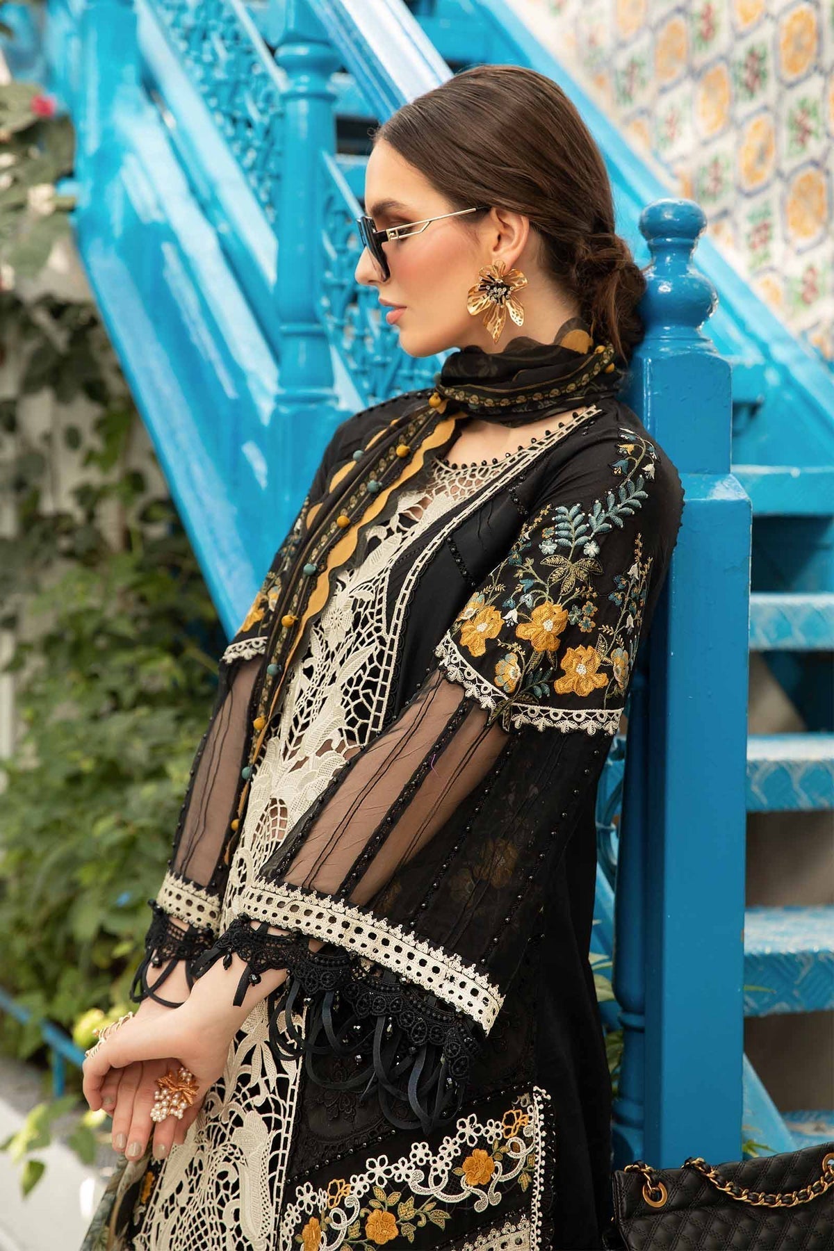 Maria B | Voyage a' Luxe Lawn | D-2415-B -  Maria B Luxury - Original Designer Dress - House of Maryam