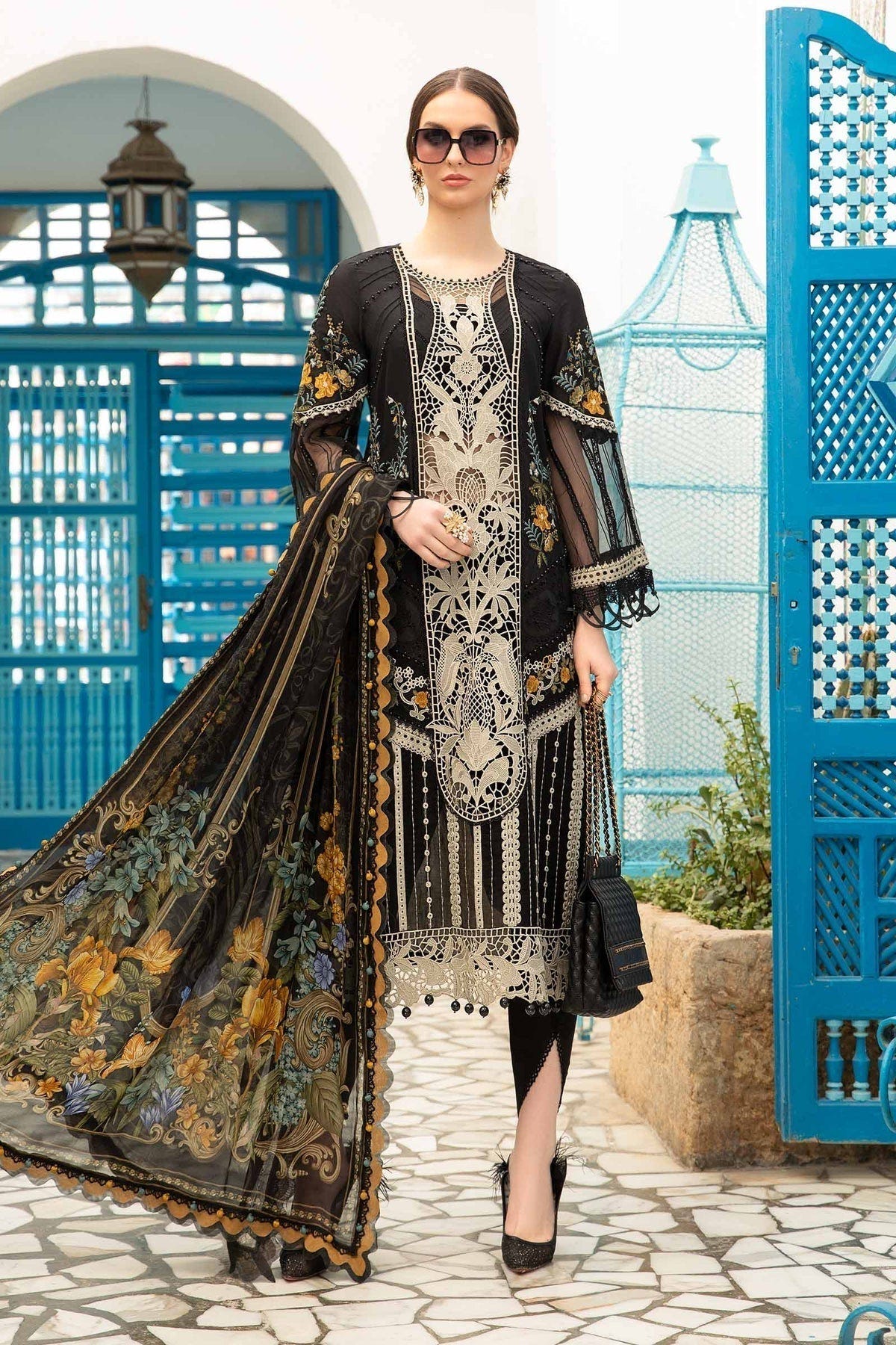 Maria B | Voyage a' Luxe Lawn | D-2415-B -  Maria B Luxury - Original Designer Dress - House of Maryam