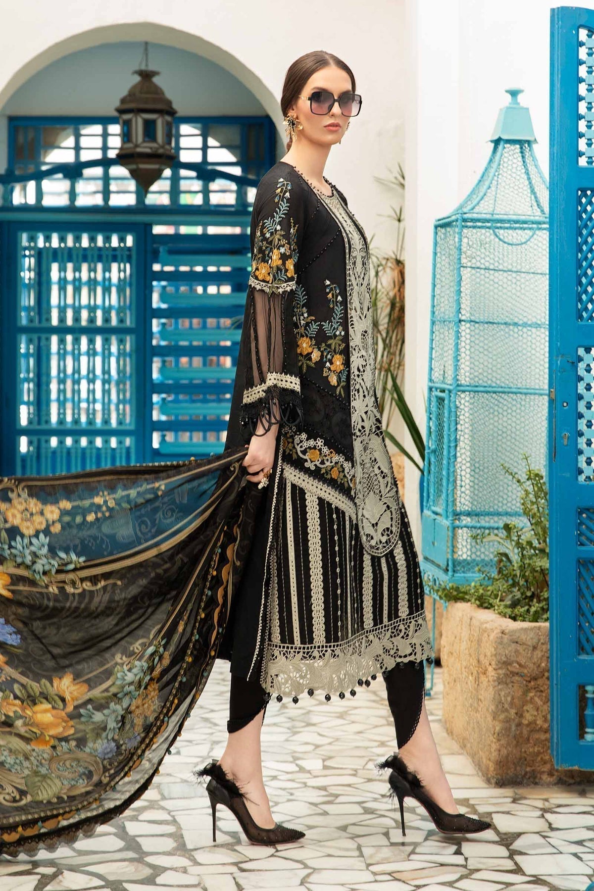 Maria B | Voyage a' Luxe Lawn | D-2415-B -  Maria B Luxury - Original Designer Dress - House of Maryam