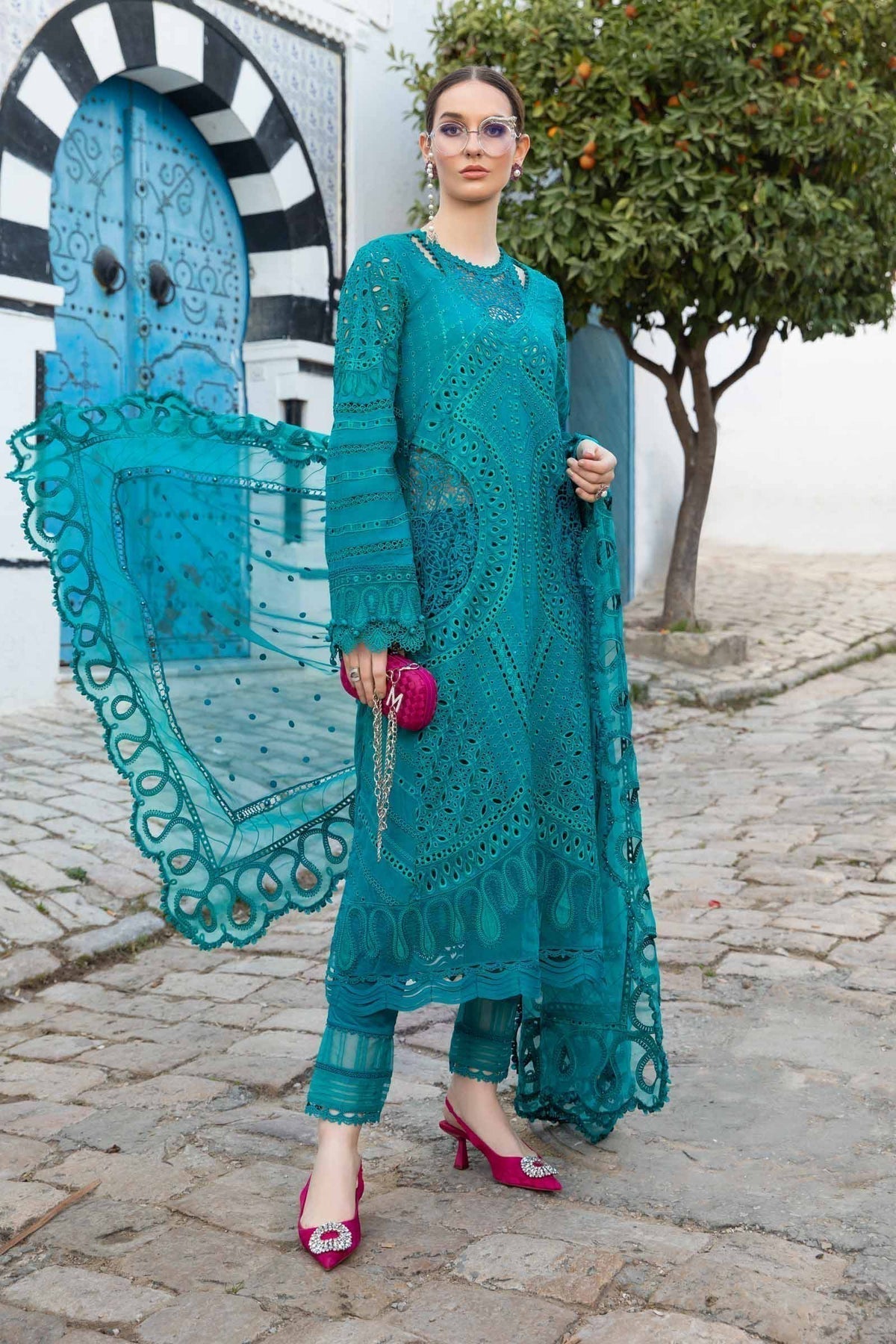 Maria B | Voyage a' Luxe Lawn | D-2402-A by Designer Maria B - House of Maryam - Pakistani Designer Ethnic Wear in {{ shop.shopifyCountryName }}