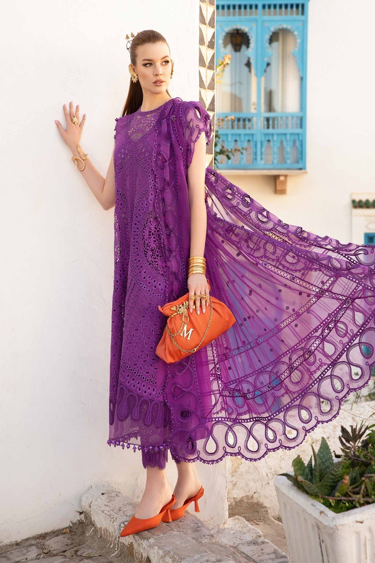 Maria B | Voyage a' Luxe Lawn | D-2402-B -  Maria B Luxury - Original Designer Dress - House of Maryam