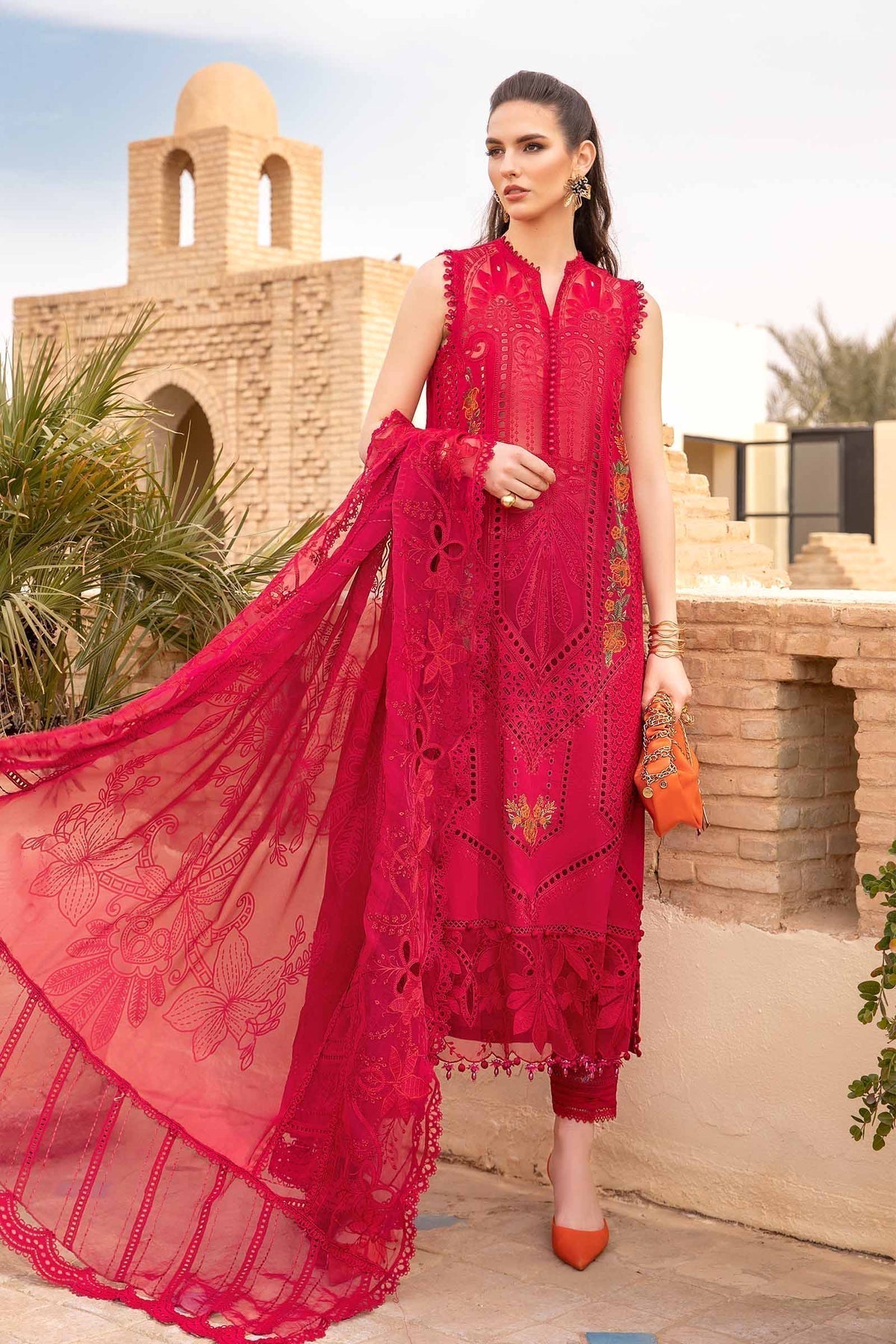 Maria B | Voyage a' Luxe Lawn | D-2404-A -  Maria B Luxury - Original Designer Dress - House of Maryam