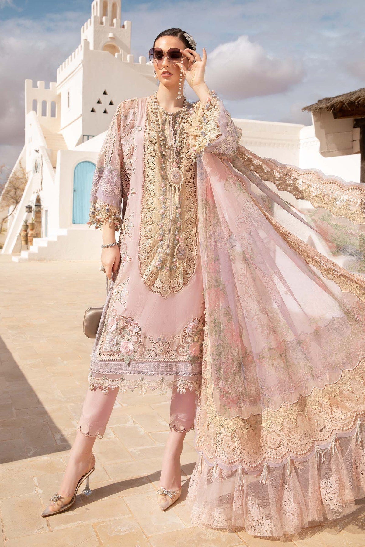 Maria B | Voyage a' Luxe Lawn | D-2406-A -  Maria B Luxury - Original Designer Dress - House of Maryam