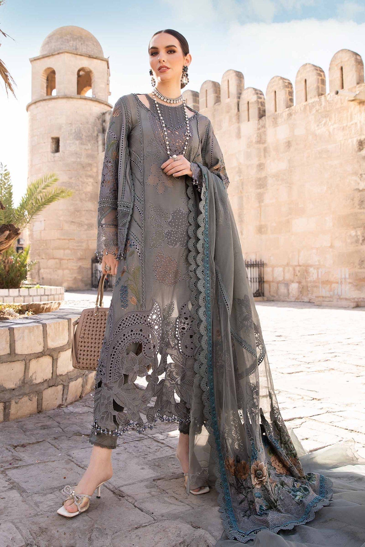 Maria B | Voyage a' Luxe Lawn | D-2407-B -  Maria B Luxury - Original Designer Dress - House of Maryam