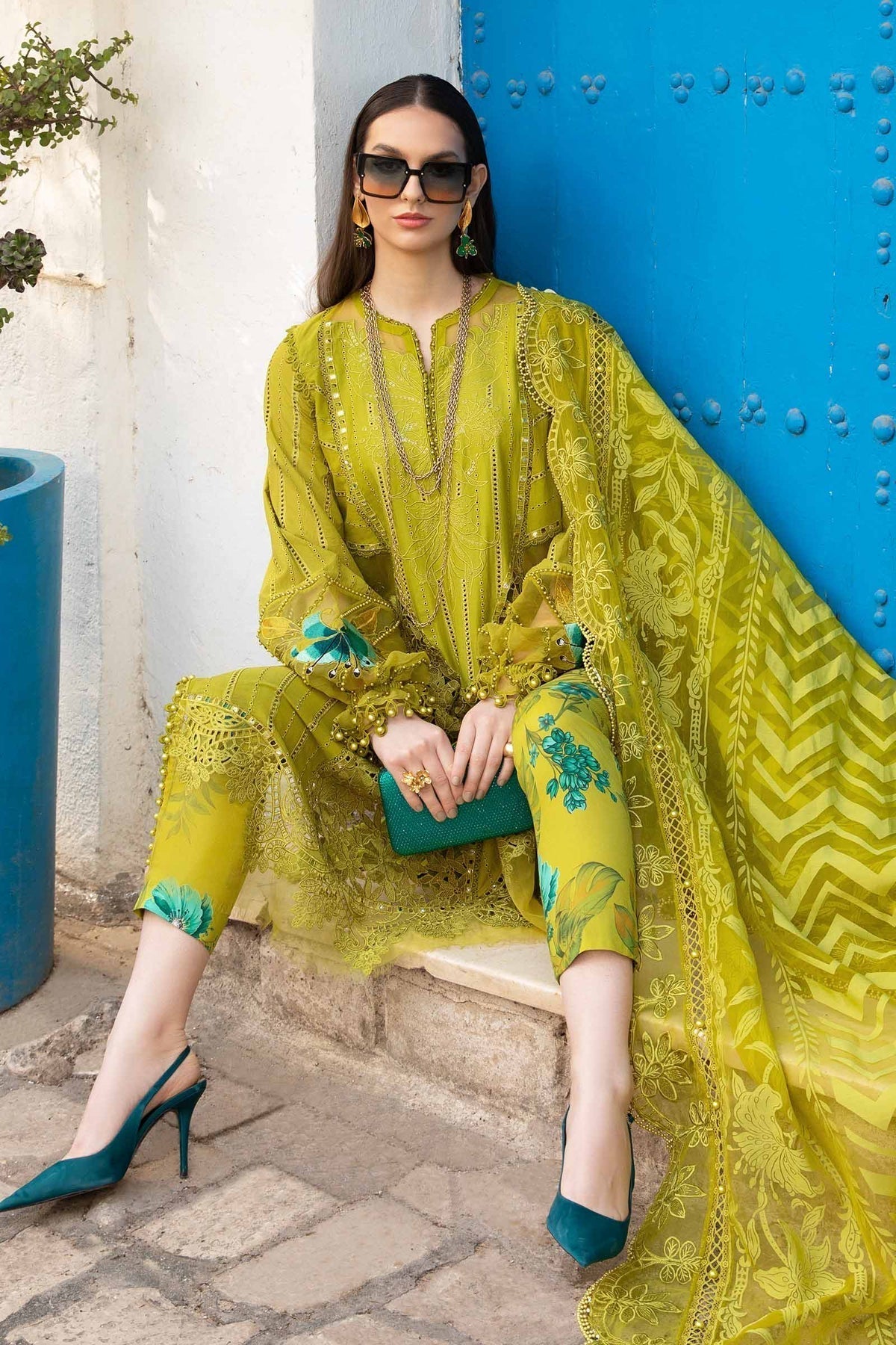 Maria B | Voyage a' Luxe Lawn | D-2408-A -  Maria B Luxury - Original Designer Dress - House of Maryam
