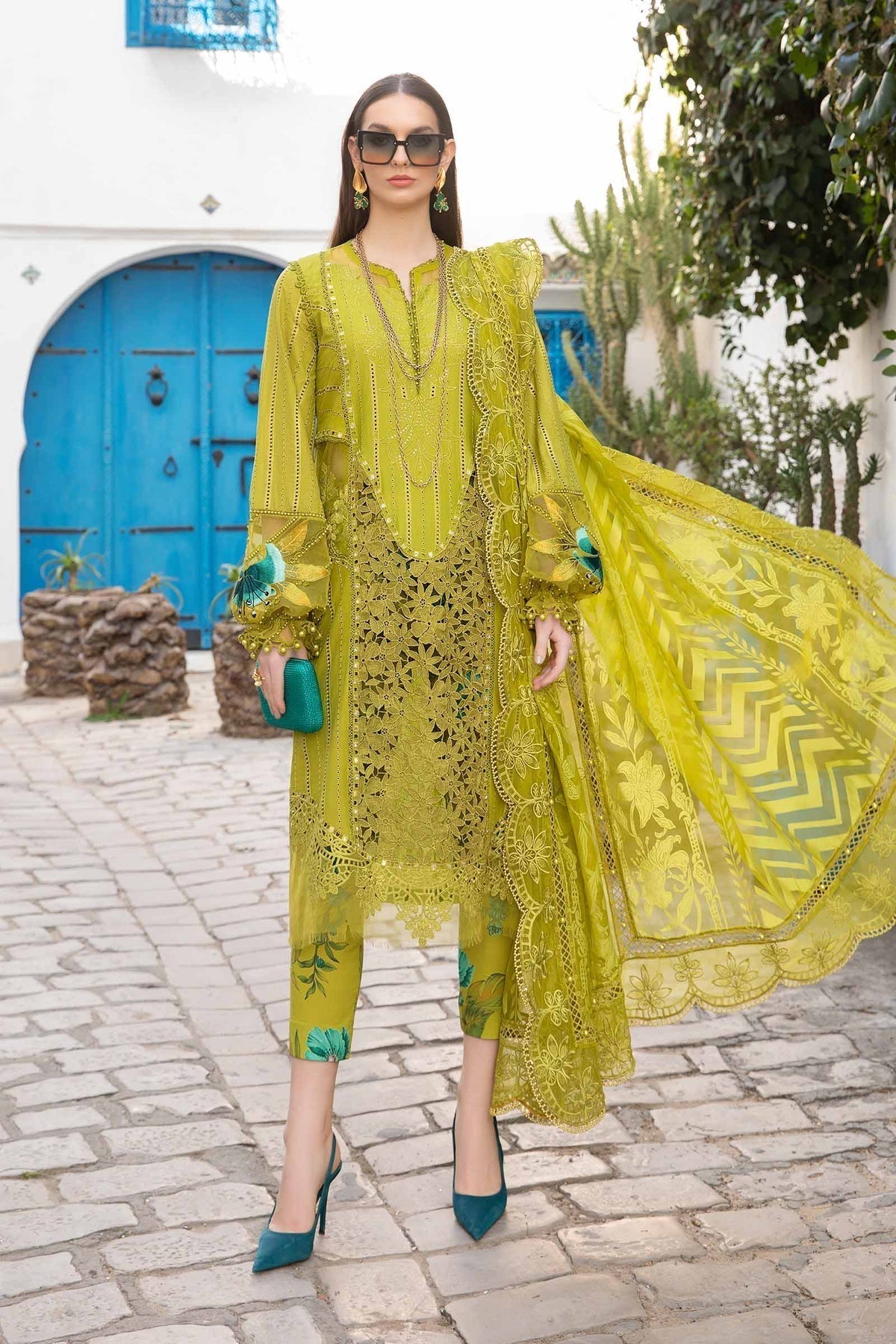 Maria B | Voyage a' Luxe Lawn | D-2408-A -  Maria B Luxury - Original Designer Dress - House of Maryam