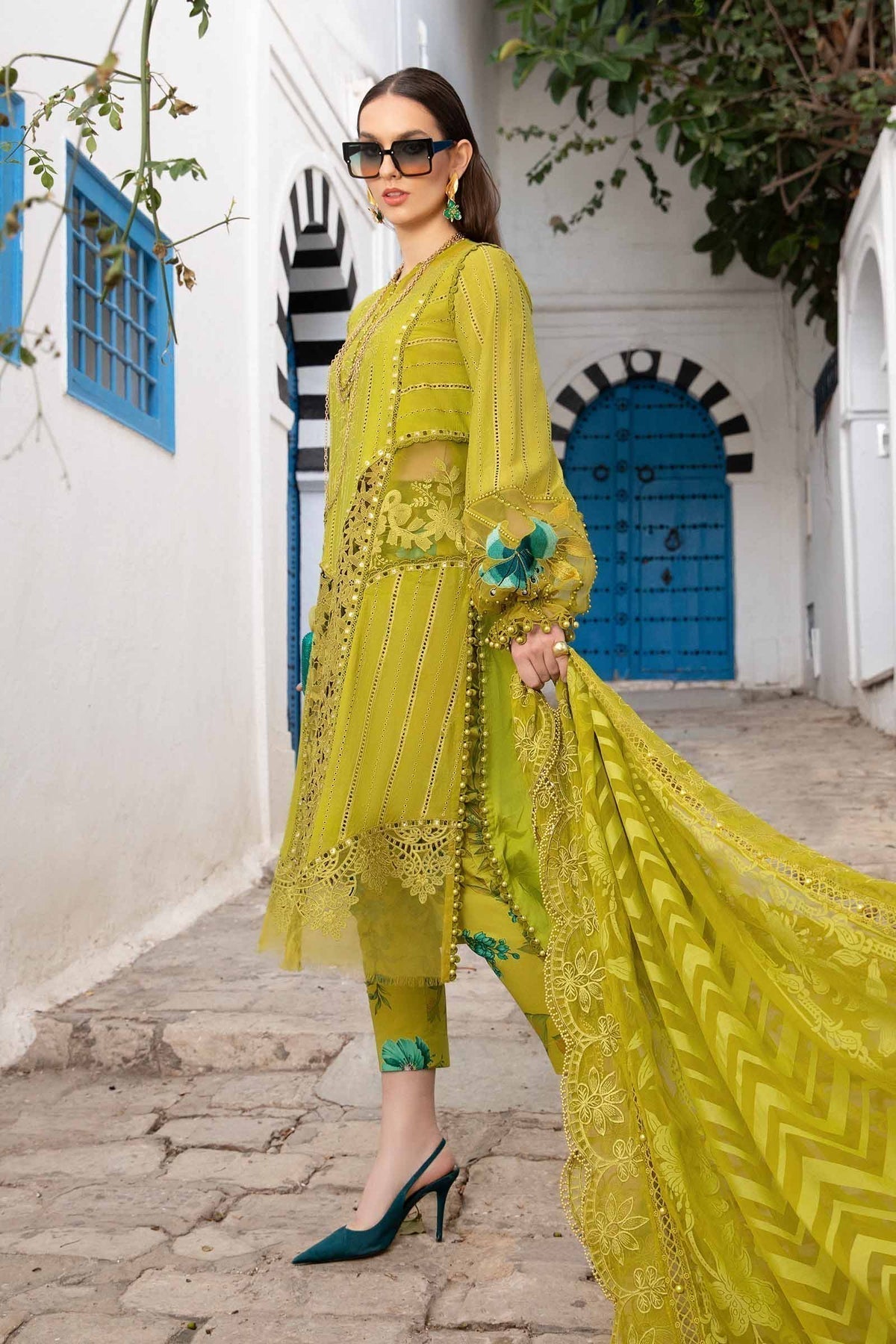 Maria B | Voyage a' Luxe Lawn | D-2408-A -  Maria B Luxury - Original Designer Dress - House of Maryam