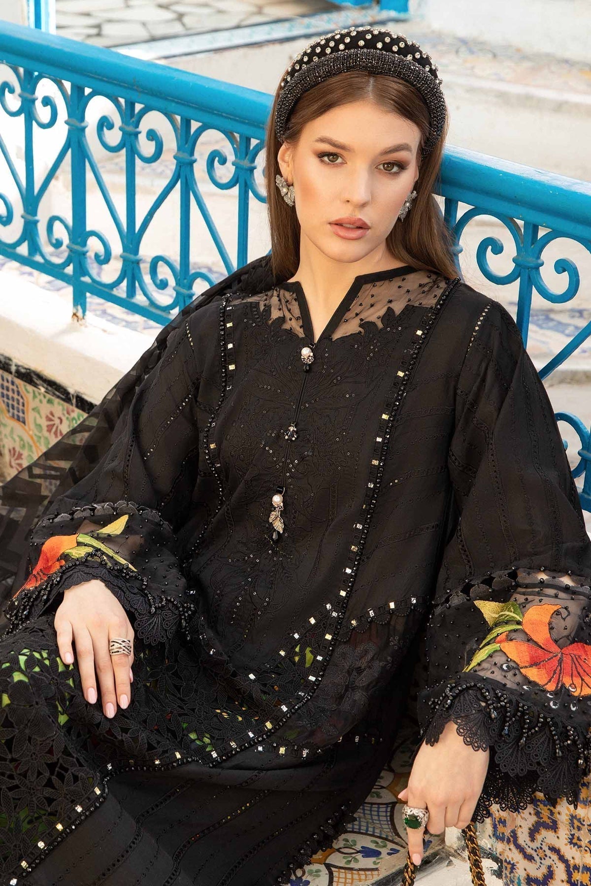Maria B | Voyage a' Luxe Lawn | D-2408-B -  Maria B Luxury - Original Designer Dress - House of Maryam