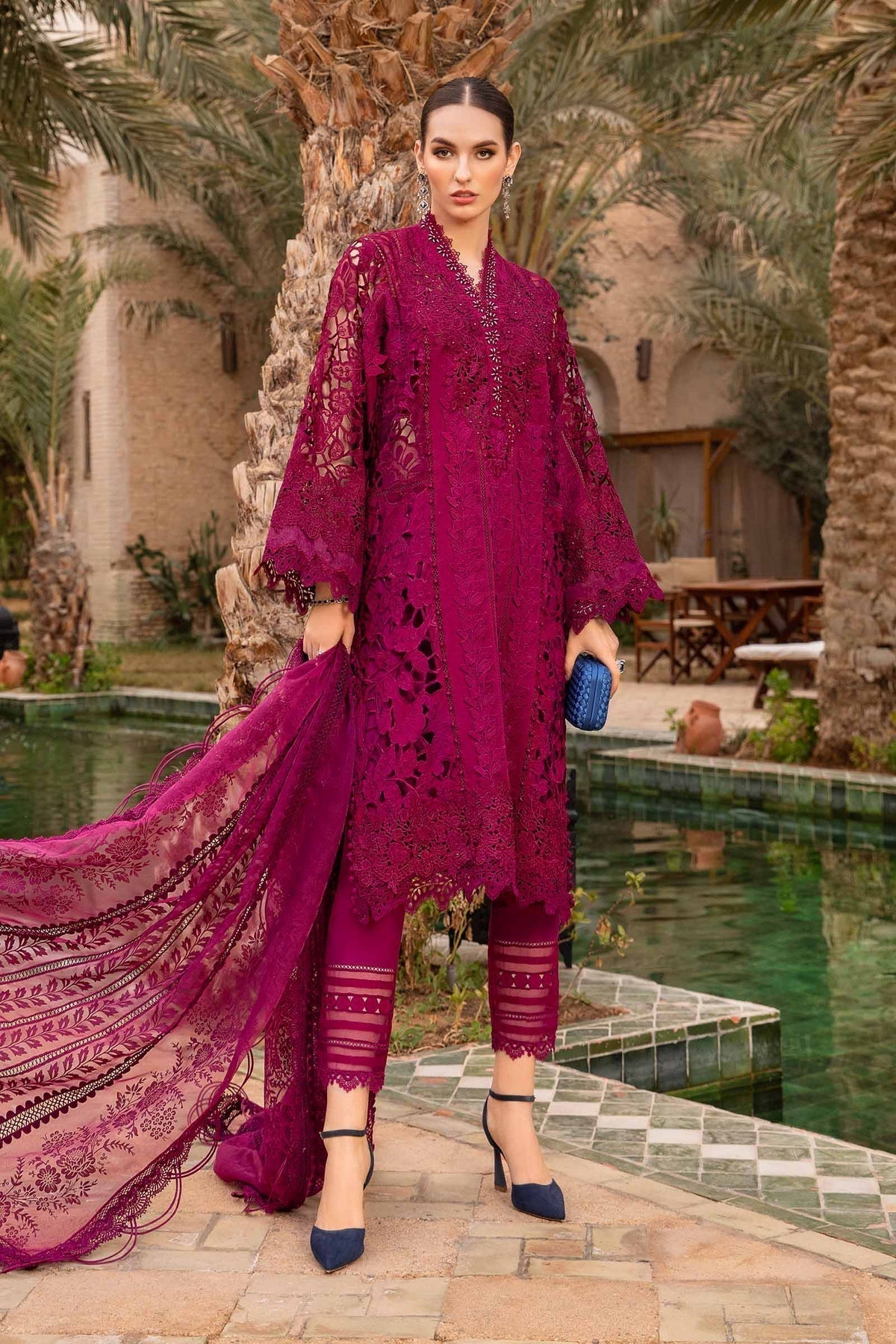 Maria B | Voyage a' Luxe Lawn | D-2409-B by Designer Maria B - House of Maryam - Pakistani Designer Ethnic Wear in {{ shop.shopifyCountryName }}