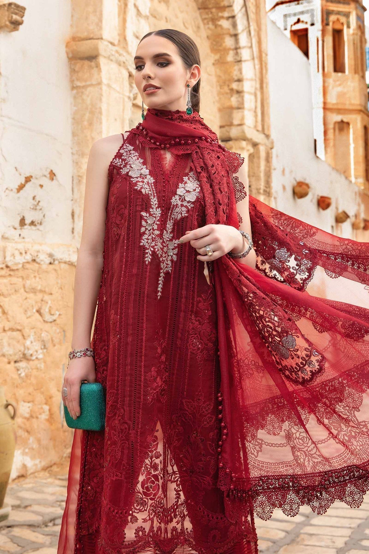 Maria B | Voyage a' Luxe Lawn | D-2401-B -  Maria B Luxury - Original Designer Dress - House of Maryam