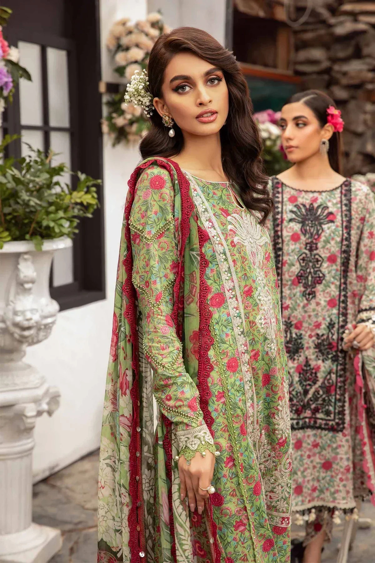 Maria B | M Prints Spring 24 | MPT-2113-B -  Maria B Luxury - Original Designer Dress - House of Maryam