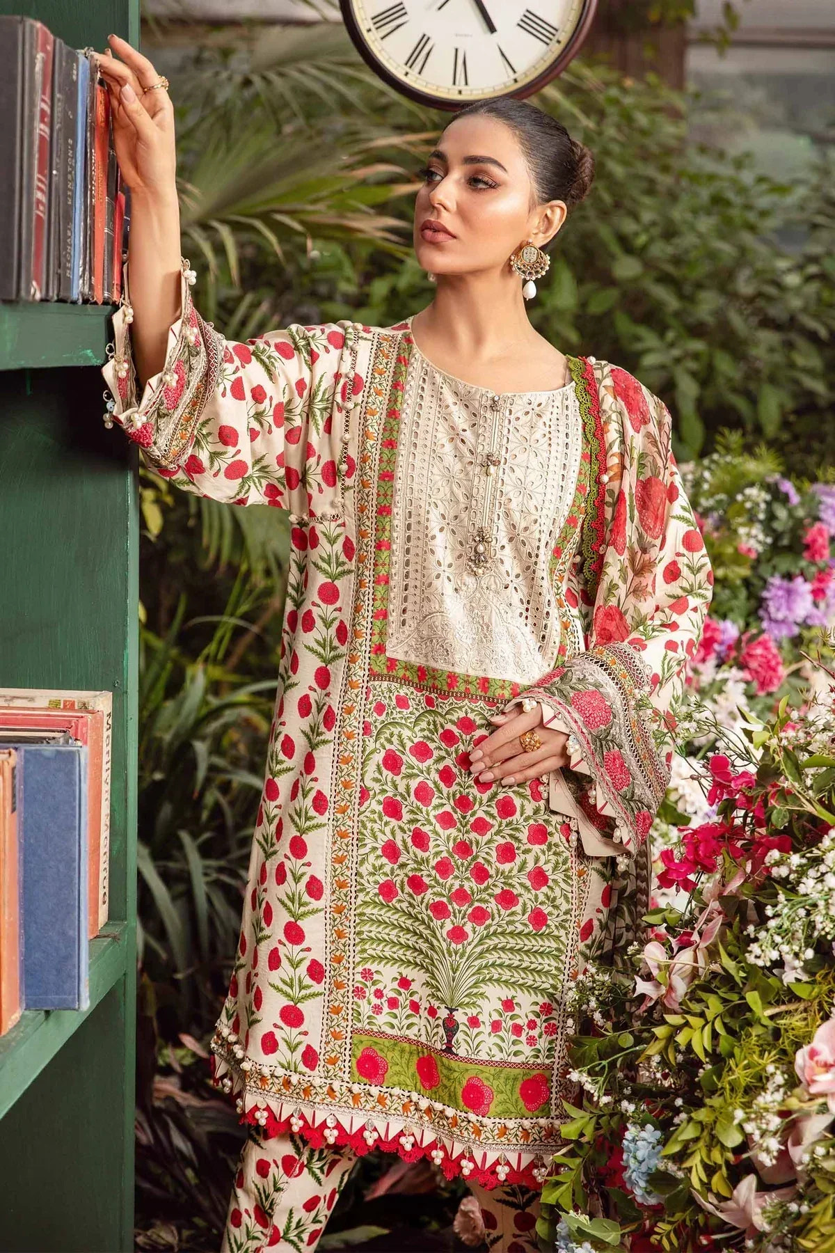Maria B | M Prints Spring 24 | MPT-2114-A -  Maria B Luxury - Original Designer Dress - House of Maryam