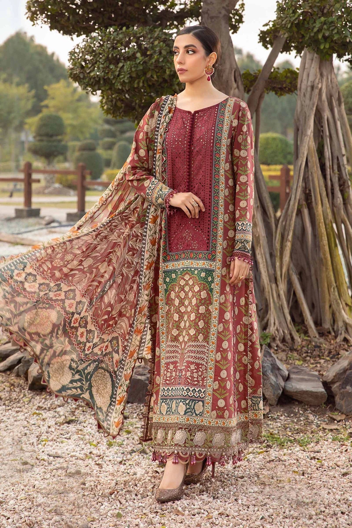 Maria B | M Prints Spring 24 | MPT-2114-B -  Maria B Luxury - Original Designer Dress - House of Maryam