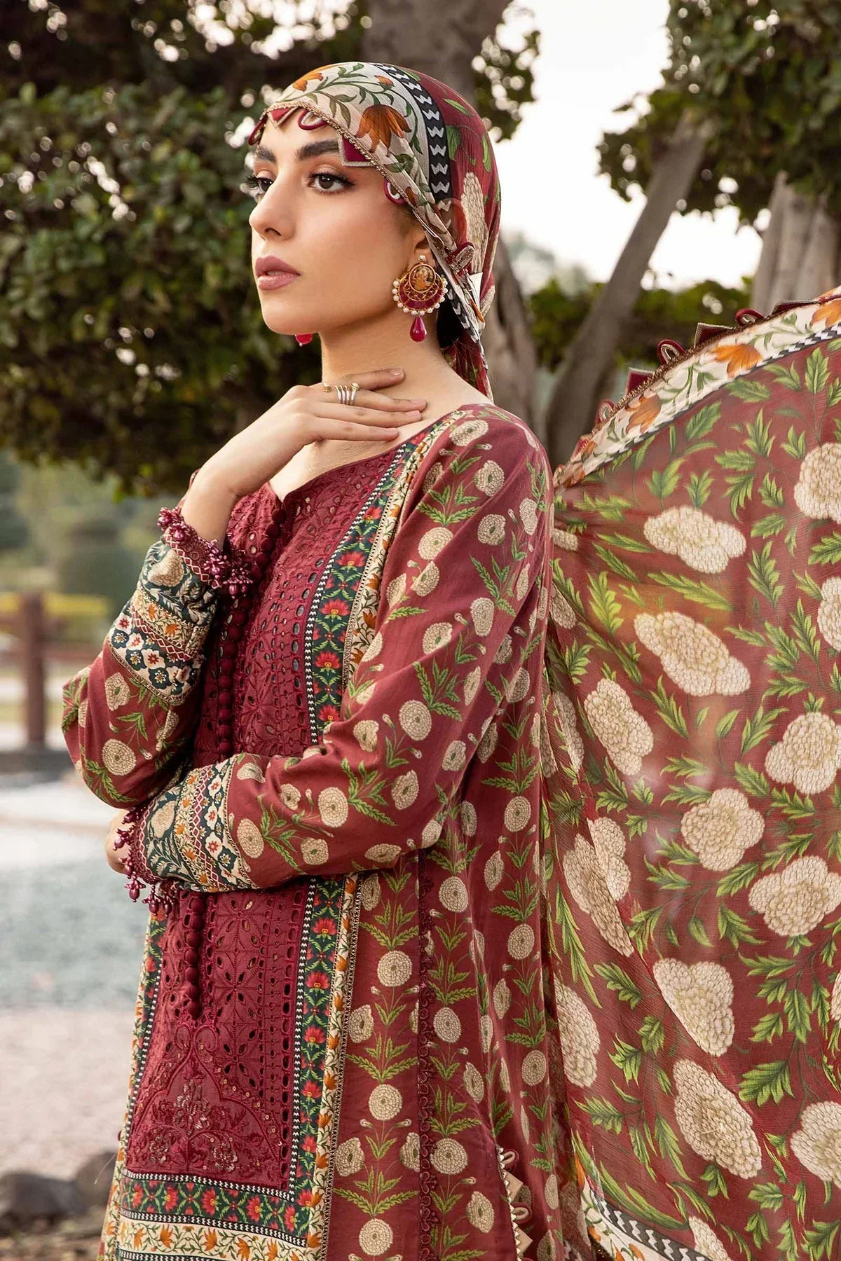 Maria B | M Prints Spring 24 | MPT-2114-B -  Maria B Luxury - Original Designer Dress - House of Maryam