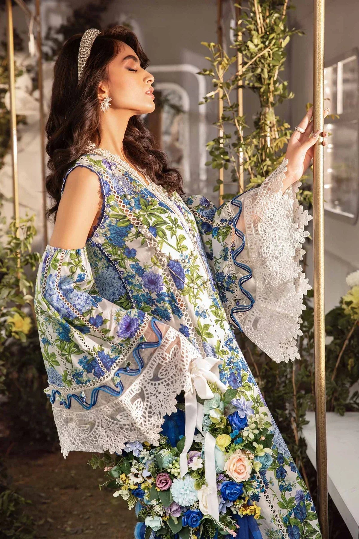 Maria B | M Prints Spring 24 | MPT-2102-B -  Maria B Luxury - Original Designer Dress - House of Maryam