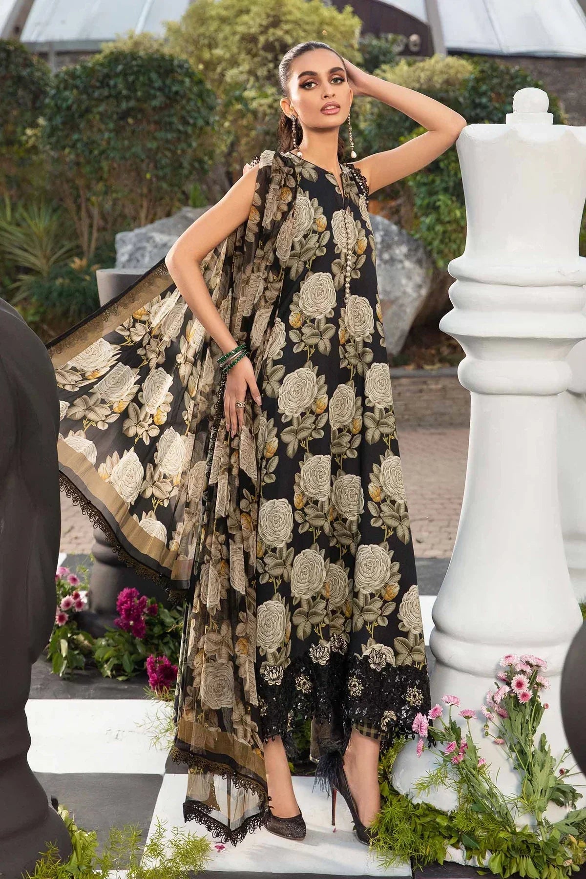 Maria B | M Prints Spring 24 | MPT-2103-B -  Maria B Luxury - Original Designer Dress - House of Maryam