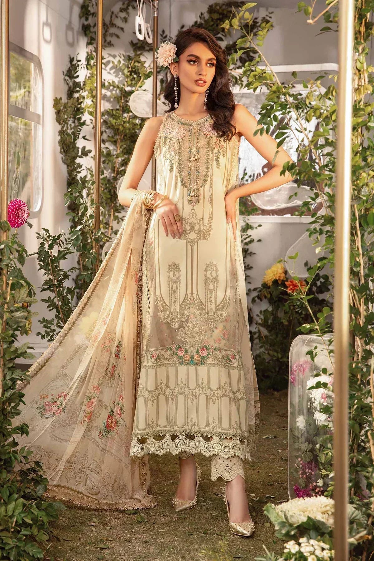 Maria B | M Prints Spring 24 | MPT-2104-A -  Maria B Luxury - Original Designer Dress - House of Maryam