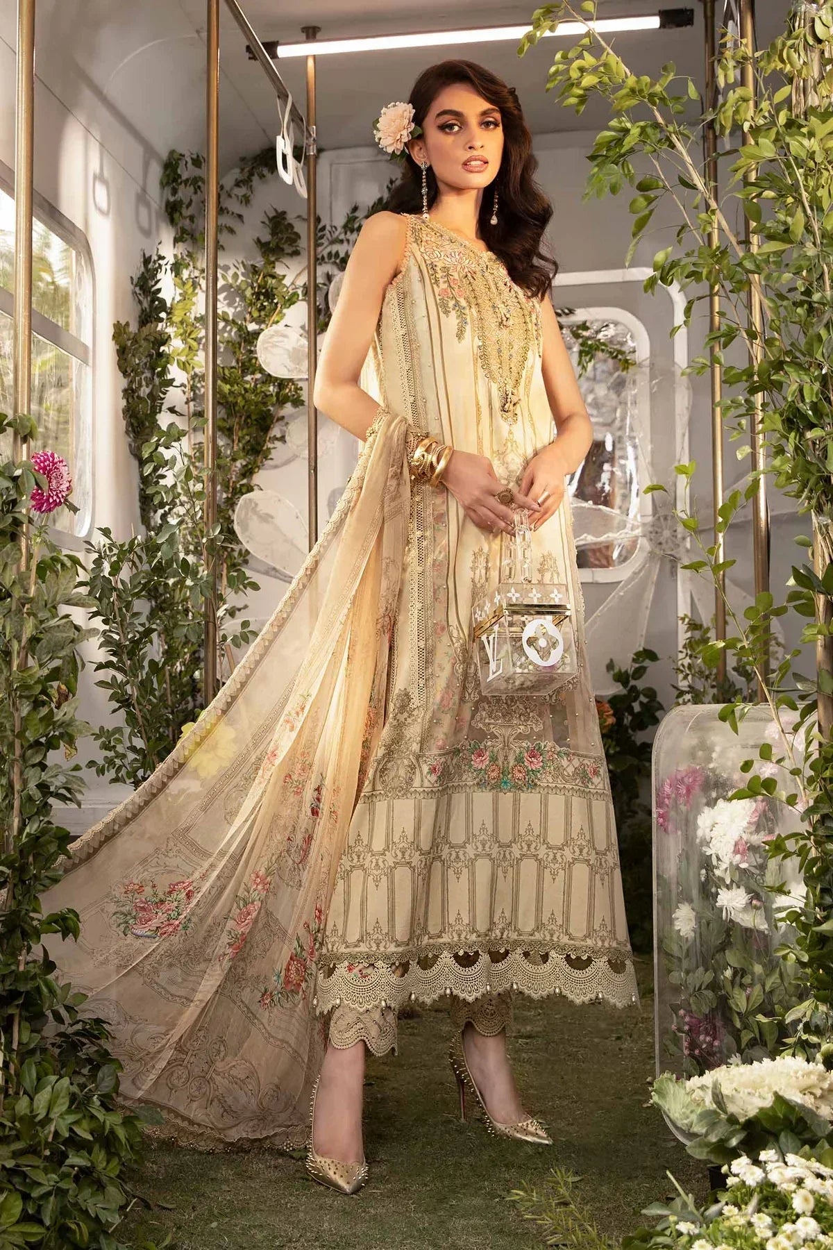 Maria B | M Prints Spring 24 | MPT-2104-A -  Maria B Luxury - Original Designer Dress - House of Maryam