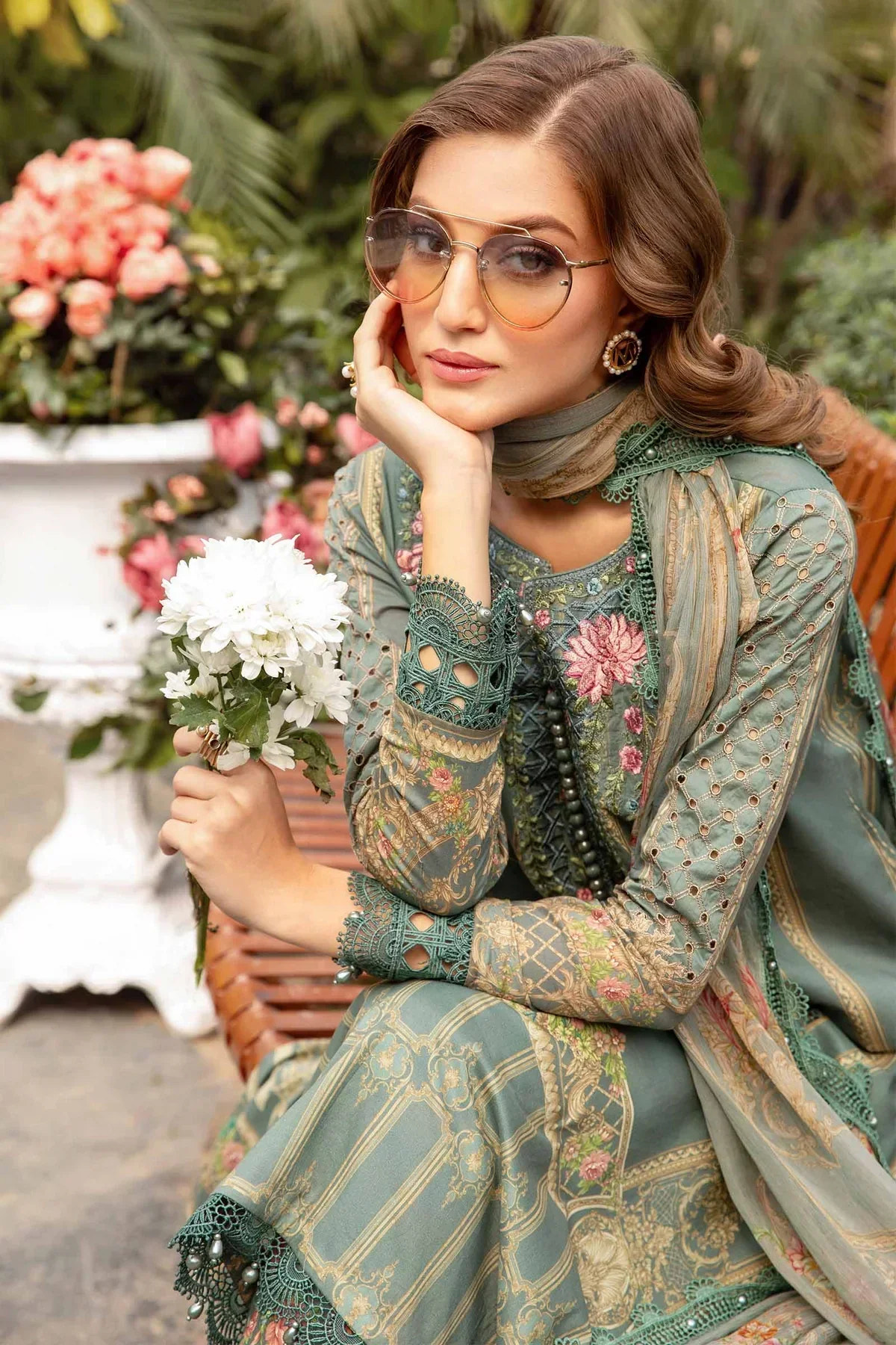 Maria B | M Prints Spring 24 | MPT-2104-B -  Maria B Luxury - Original Designer Dress - House of Maryam