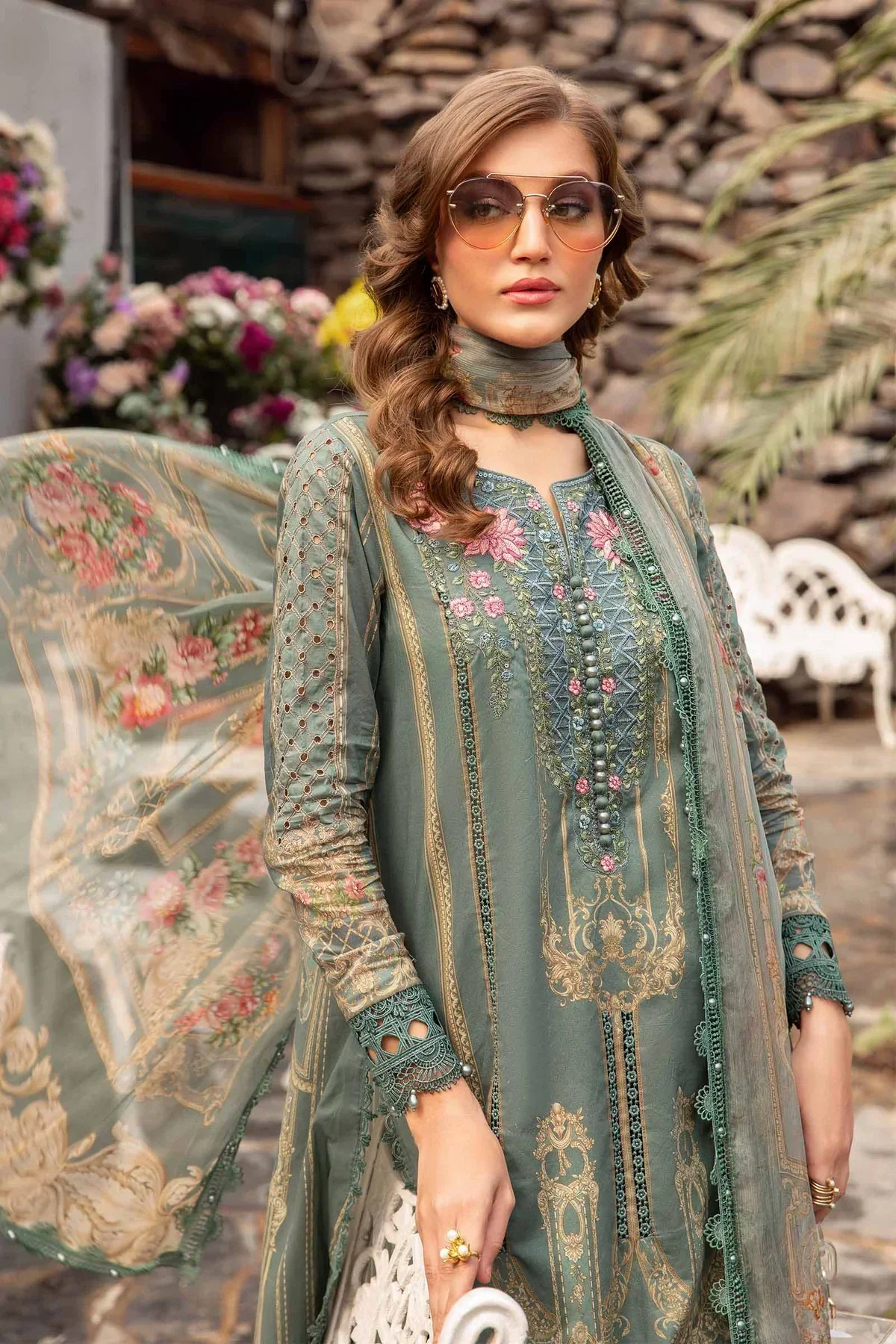 Maria B | M Prints Spring 24 | MPT-2104-B -  Maria B Luxury - Original Designer Dress - House of Maryam