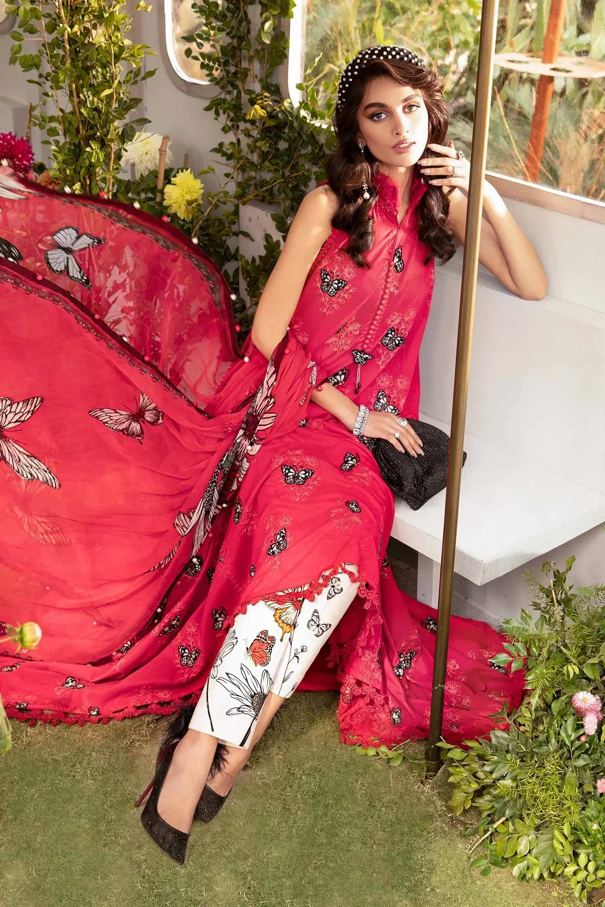 Maria B | M Prints Spring 24 | MPT-2105-A -  Maria B Luxury - Original Designer Dress - House of Maryam