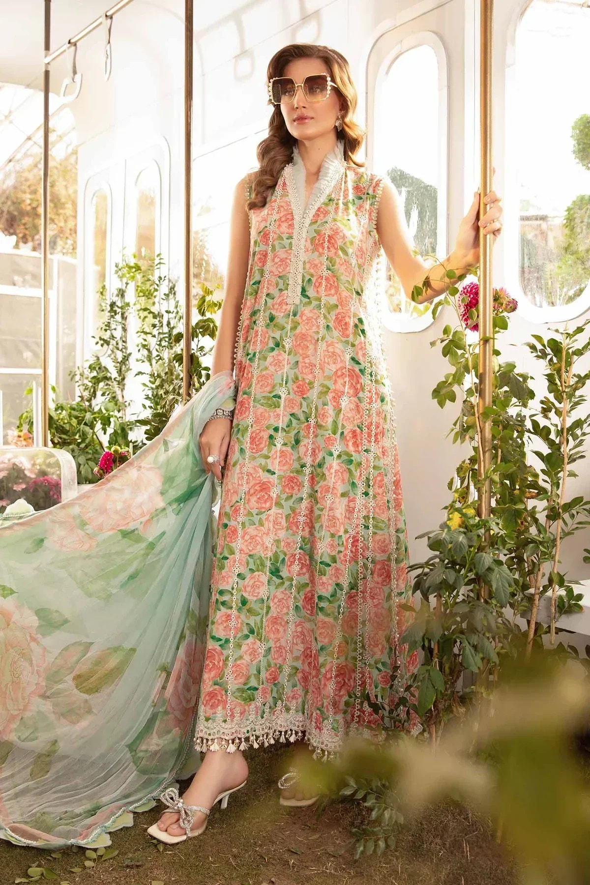 Maria B | M Prints Spring 24 | MPT-2106-A -  Maria B Luxury - Original Designer Dress - House of Maryam