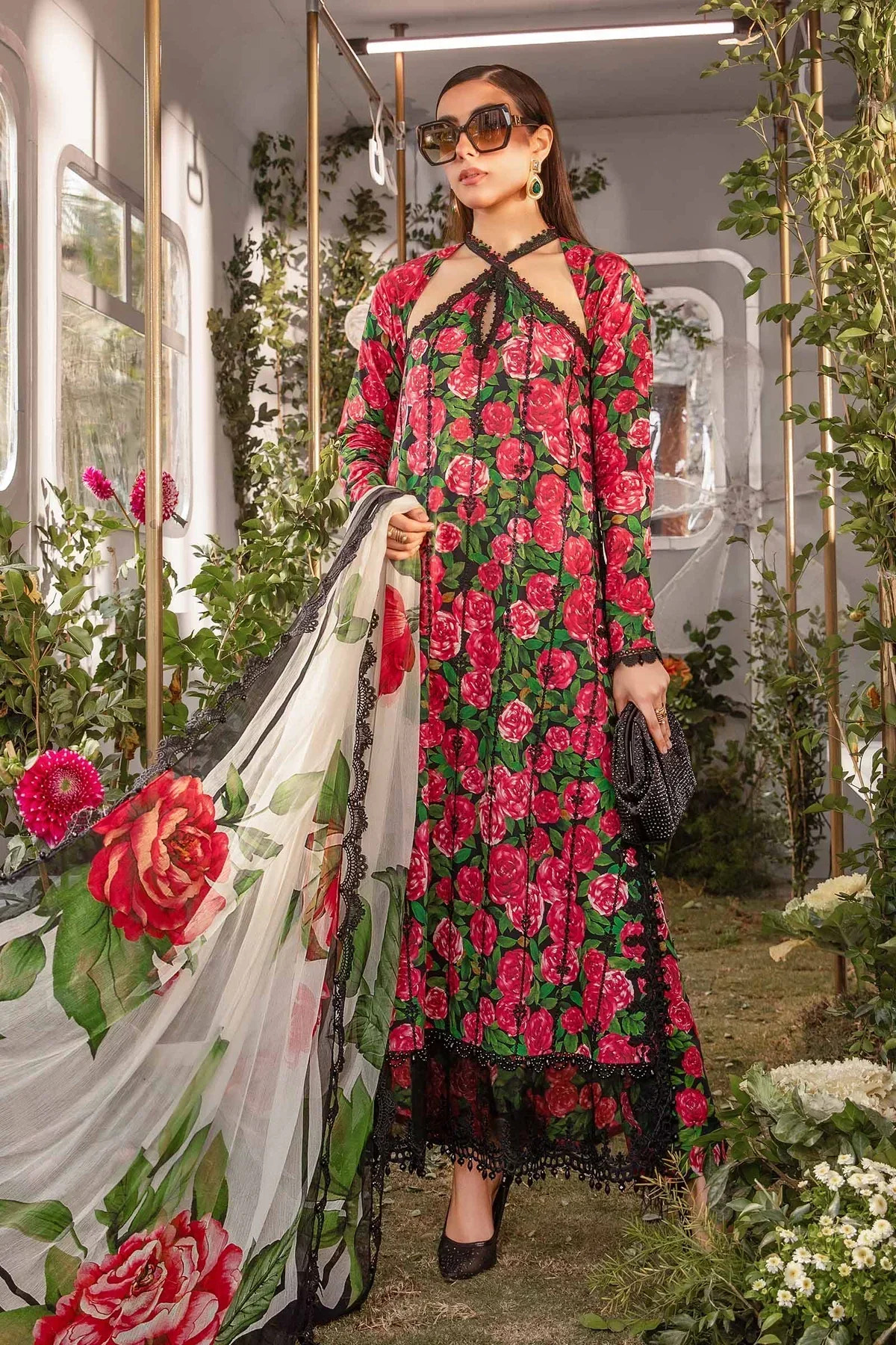 Maria B | M Prints Spring 24 | MPT-2106-B -  Maria B Luxury - Original Designer Dress - House of Maryam