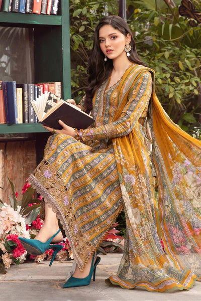 Maria B | M Prints Spring 24 | MPT-2107-A -  Maria B Luxury - Original Designer Dress - House of Maryam
