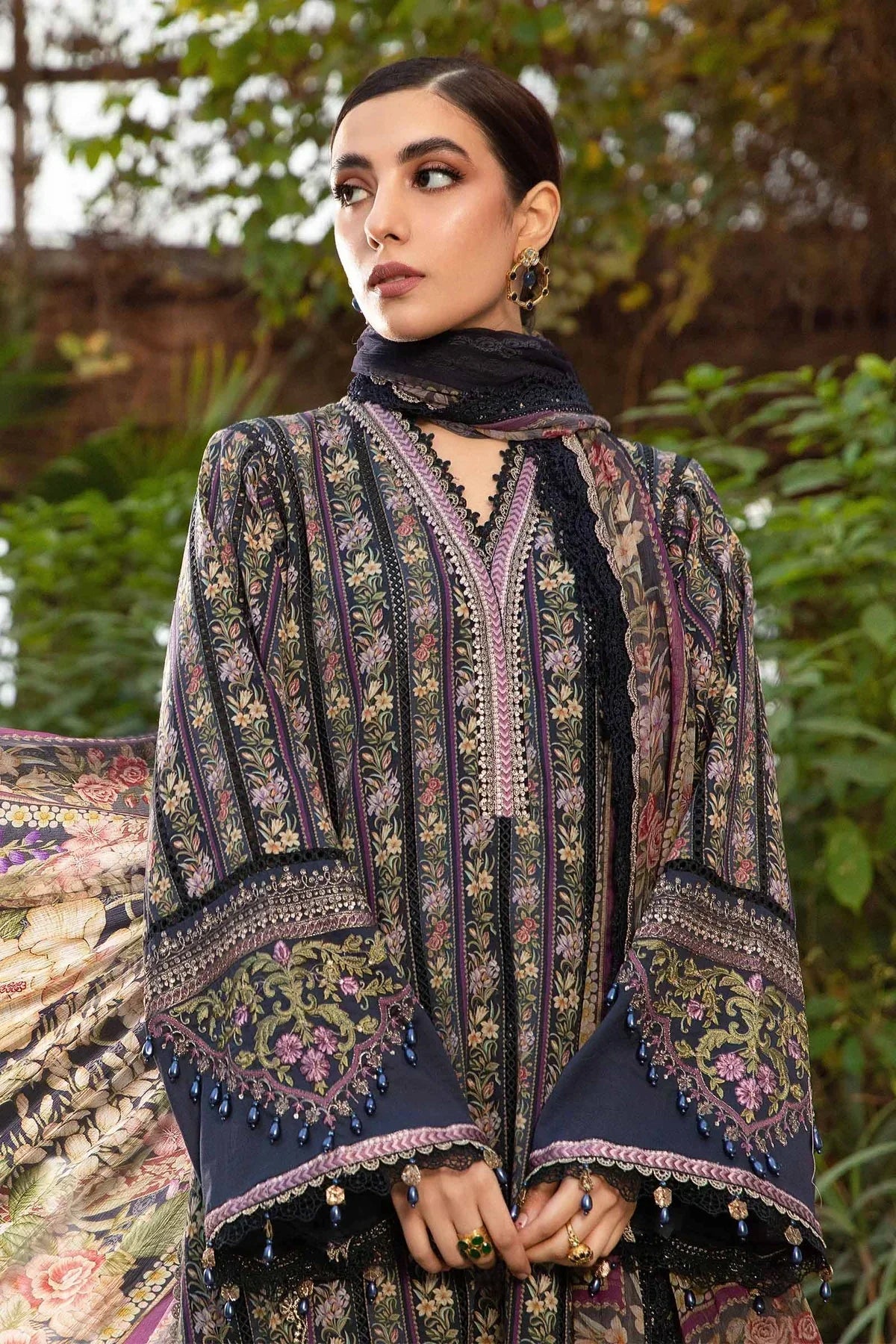 Maria B | M prints Spring 24 | MPT-2107-B -  Maria B Luxury - Original Designer Dress - House of Maryam