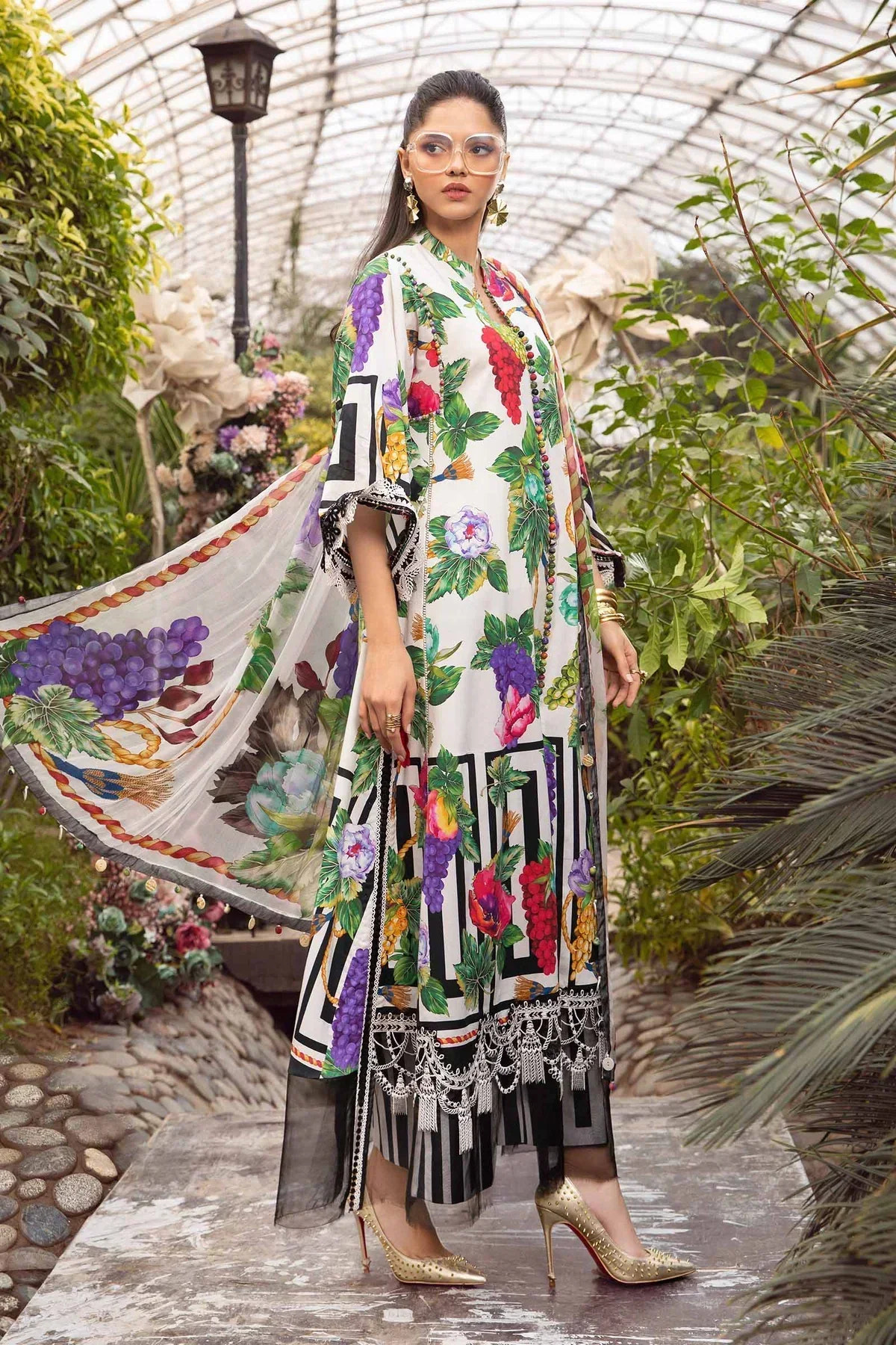 Maria B | M Prints Spring 24 | MPT-2108-A -  Maria B Luxury - Original Designer Dress - House of Maryam