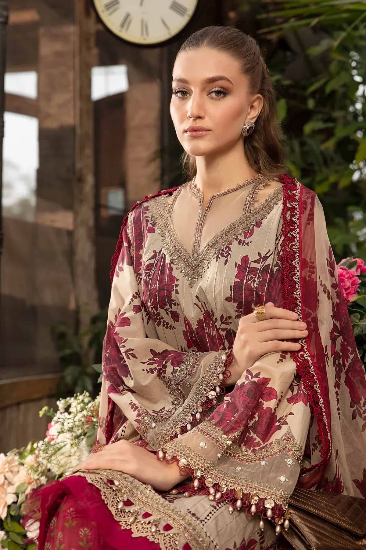 Maria B | M Prints Spring 24 | MPT-2110-A -  Maria B Luxury - Original Designer Dress - House of Maryam