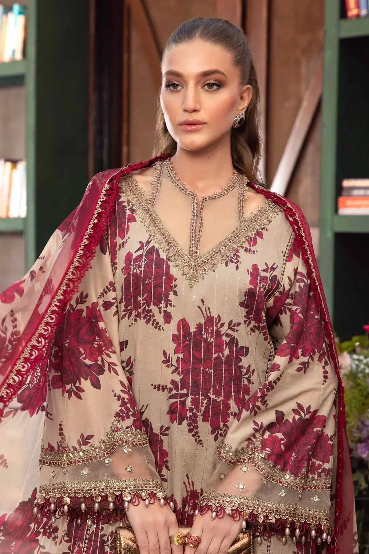 Maria B | M Prints Spring 24 | MPT-2110-A by Designer Maria B - House of Maryam - Pakistani Designer Ethnic Wear in {{ shop.shopifyCountryName }}