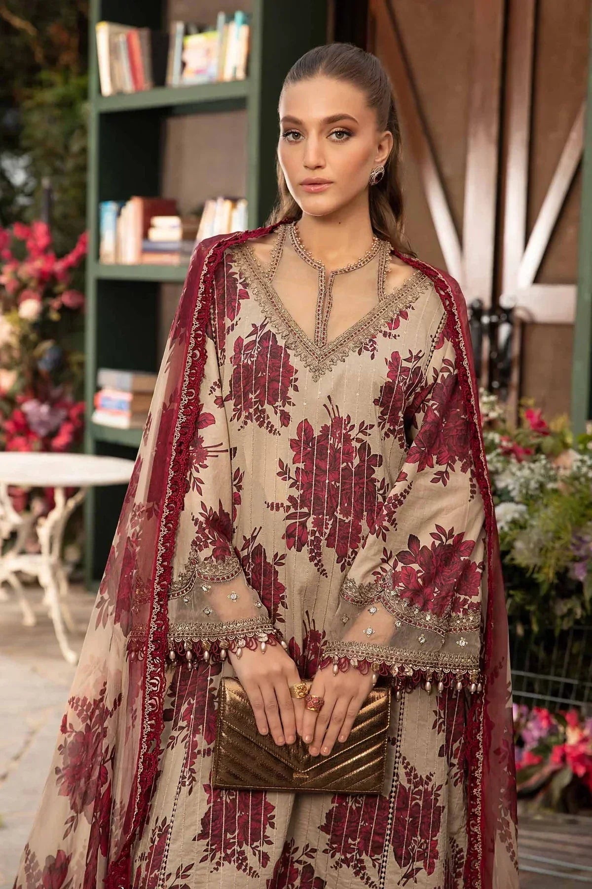 Maria B | M Prints Spring 24 | MPT-2110-A -  Maria B Luxury - Original Designer Dress - House of Maryam