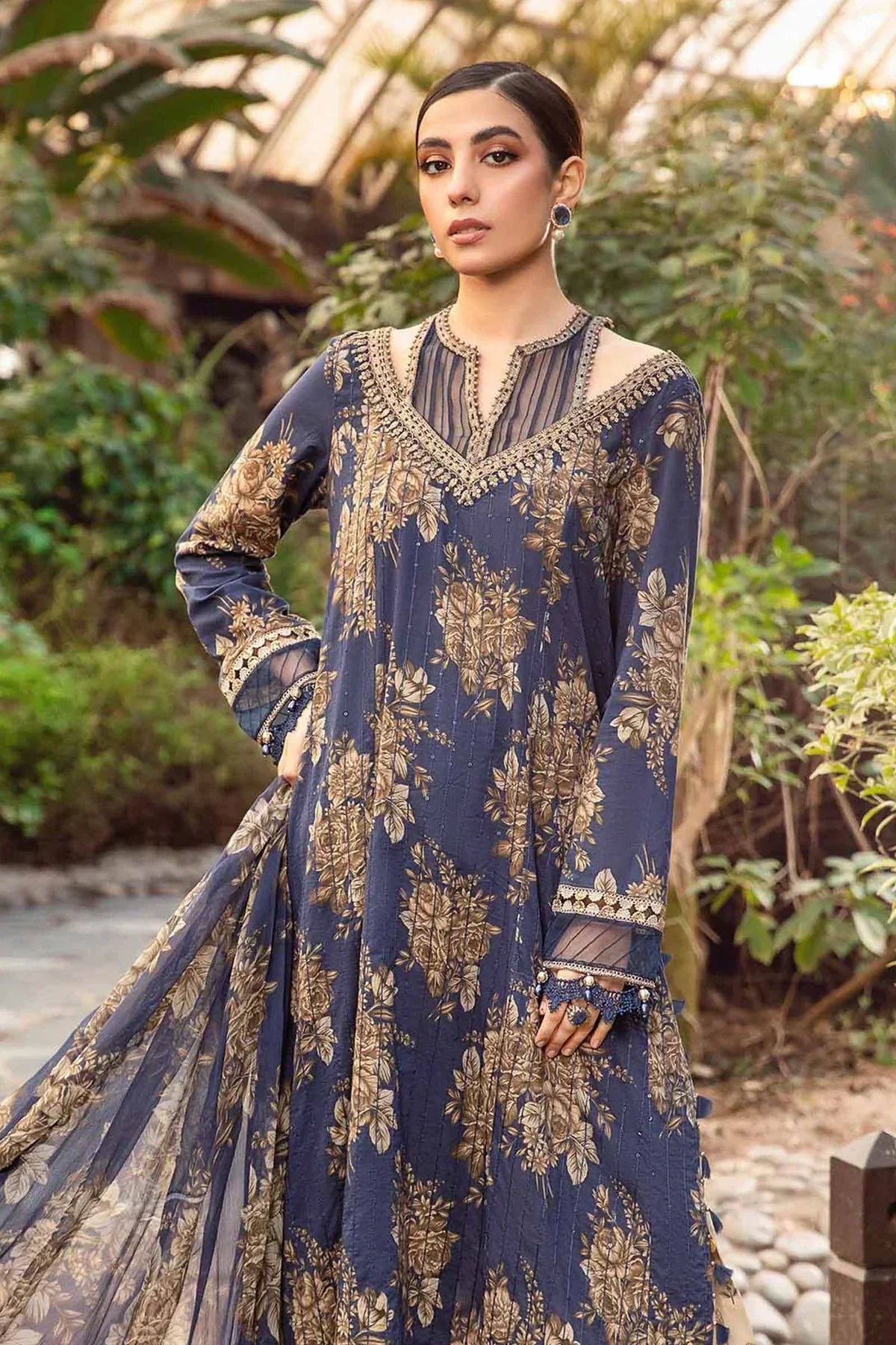 Maria B | M Prints Spring 24 | MPT-2110-B by Designer Maria B - House of Maryam - Pakistani Designer Ethnic Wear in {{ shop.shopifyCountryName }}