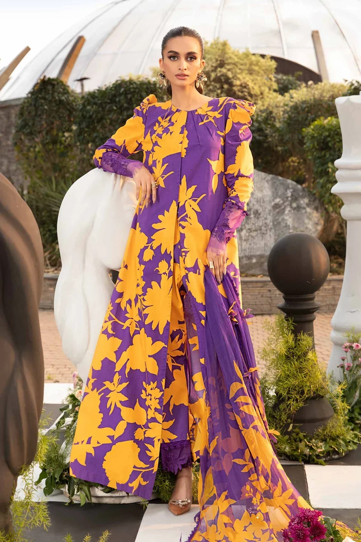Maria B | M Prints Spring 24 | MPT-2111-A -  Maria B Luxury - Original Designer Dress - House of Maryam