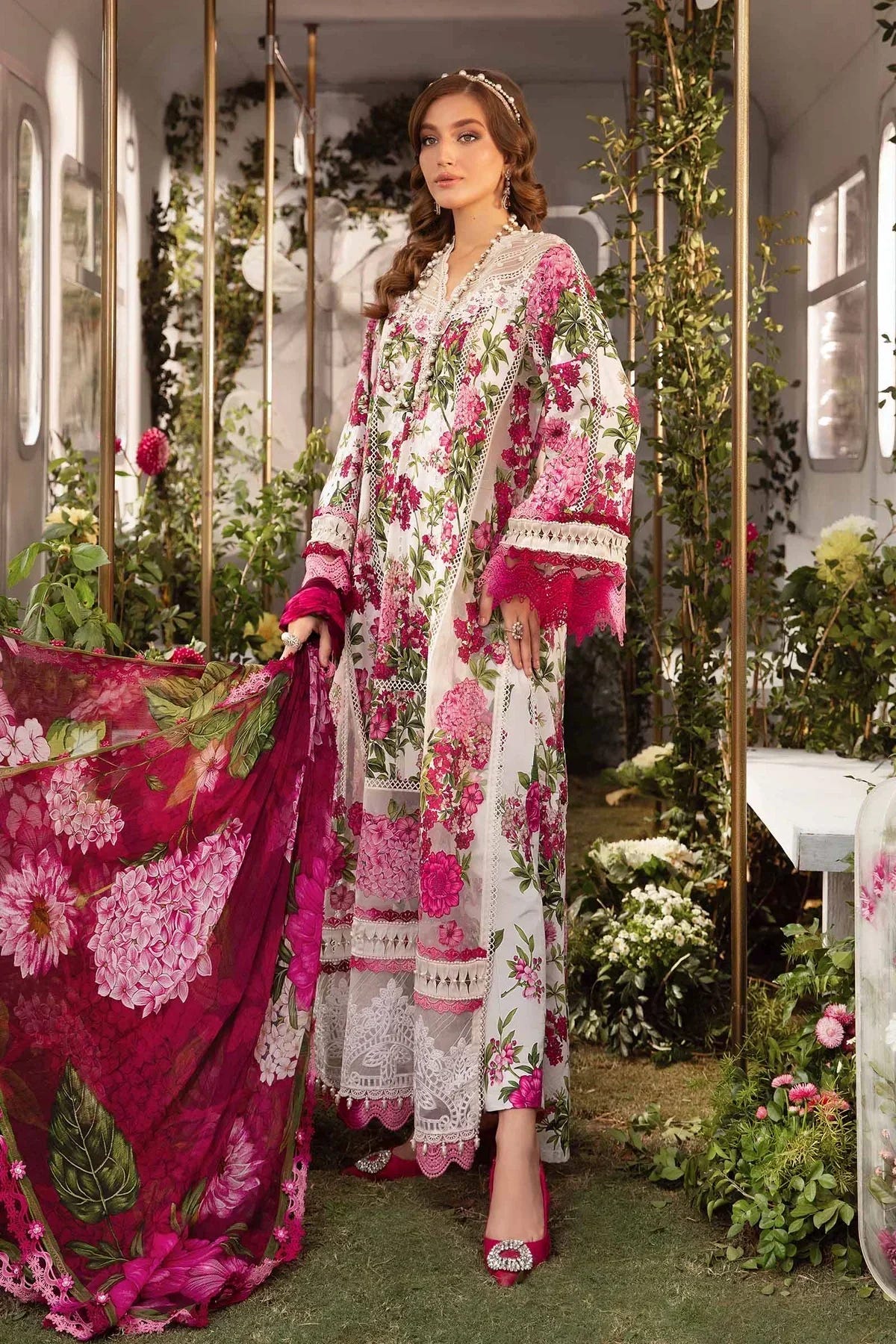 Maria B | M Prints Spring 24 | MPT-2102-A -  Maria B Luxury - Original Designer Dress - House of Maryam