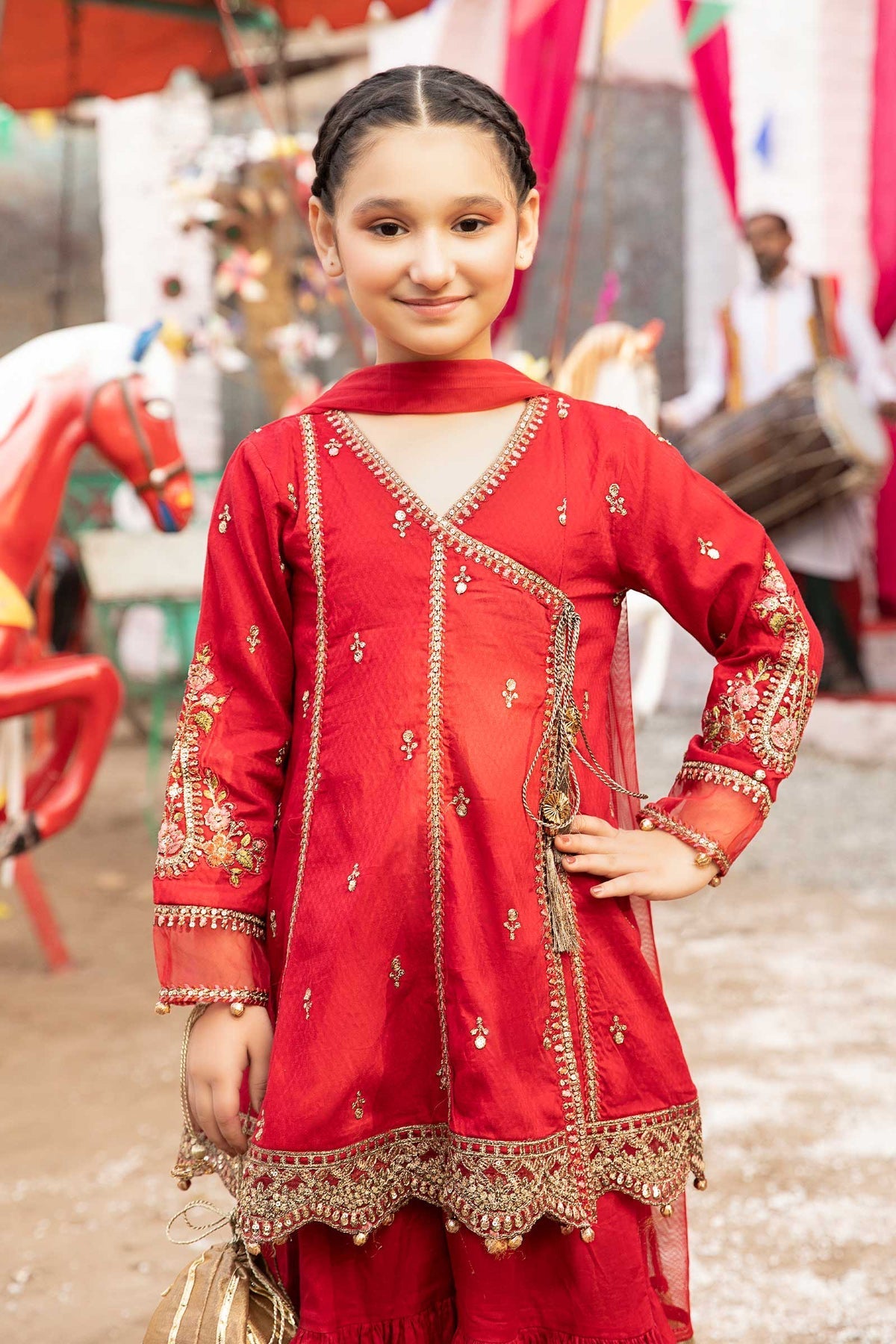 Maria B | Girls Eid Collection | MKD-EF24-29 by Designer Maria B - House of Maryam - Pakistani Designer Ethnic Wear in {{ shop.shopifyCountryName }}