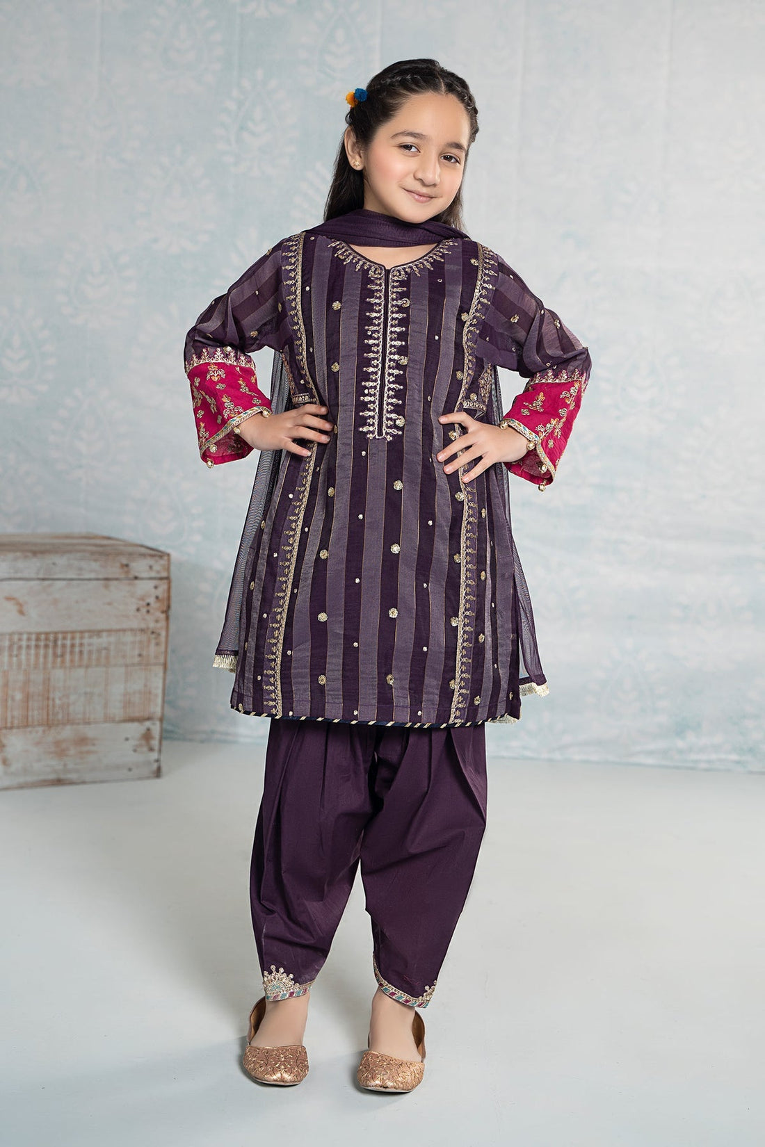 Maria B | Girls Eid Collection | MKD-EF24-03 by Designer Maria B - House of Maryam - Pakistani Designer Ethnic Wear in {{ shop.shopifyCountryName }}