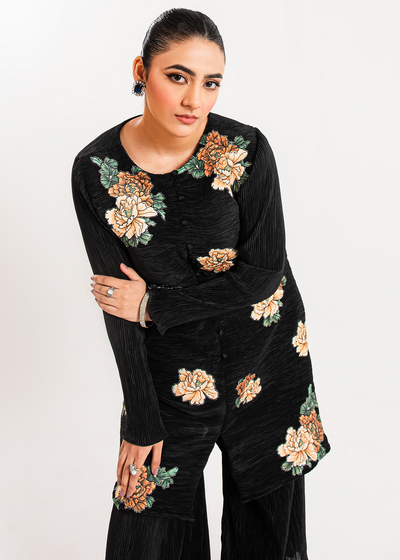 Maria Osama Khan | Claire Pleated Silk | Twilight -  Maria Osama Khan Formal - Original Designer Dress - House of Maryam