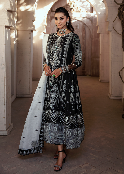 Maria Osama Khan | Rang e Noor Eid Edit | Neel Kamal-Black -  Maria Osama Khan Formal - Original Designer Dress - House of Maryam