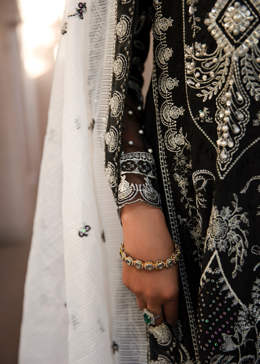 Maria Osama Khan | Rang e Noor Eid Edit | Neel Kamal-Black -  Maria Osama Khan Formal - Original Designer Dress - House of Maryam