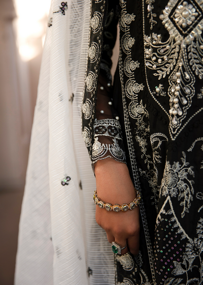 Maria Osama Khan | Rang e Noor Eid Edit | Neel Kamal-Black -  Maria Osama Khan Formal - Original Designer Dress - House of Maryam