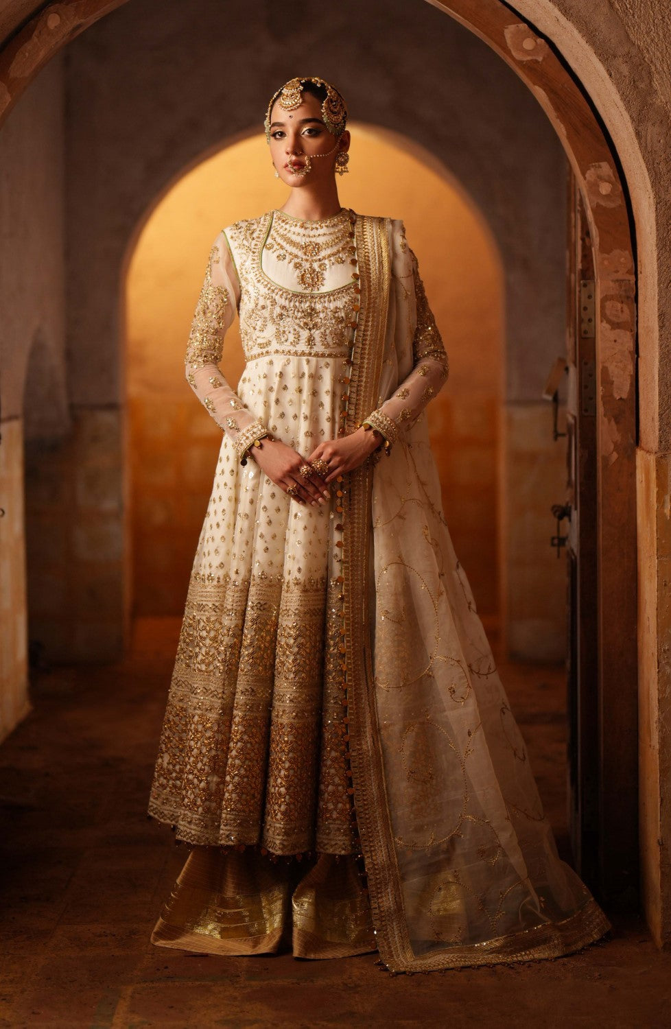 Maryum N Maria | Gul Posh Wedding Formals | Chand Bali - MS40066