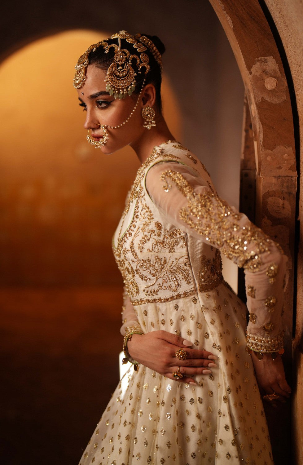 Maryum N Maria | Gul Posh Wedding Formals | Chand Bali - MS40066