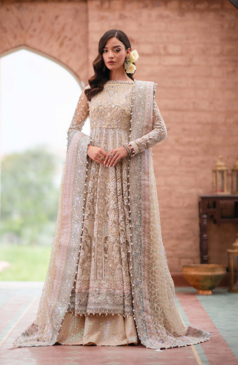 Maryum N Maria | Gul Posh Wedding Formals | ROSHANARA - MS40070 by Designer Maryum N Maria - House of Maryam - Pakistani Designer Ethnic Wear in {{ shop.shopifyCountryName }}