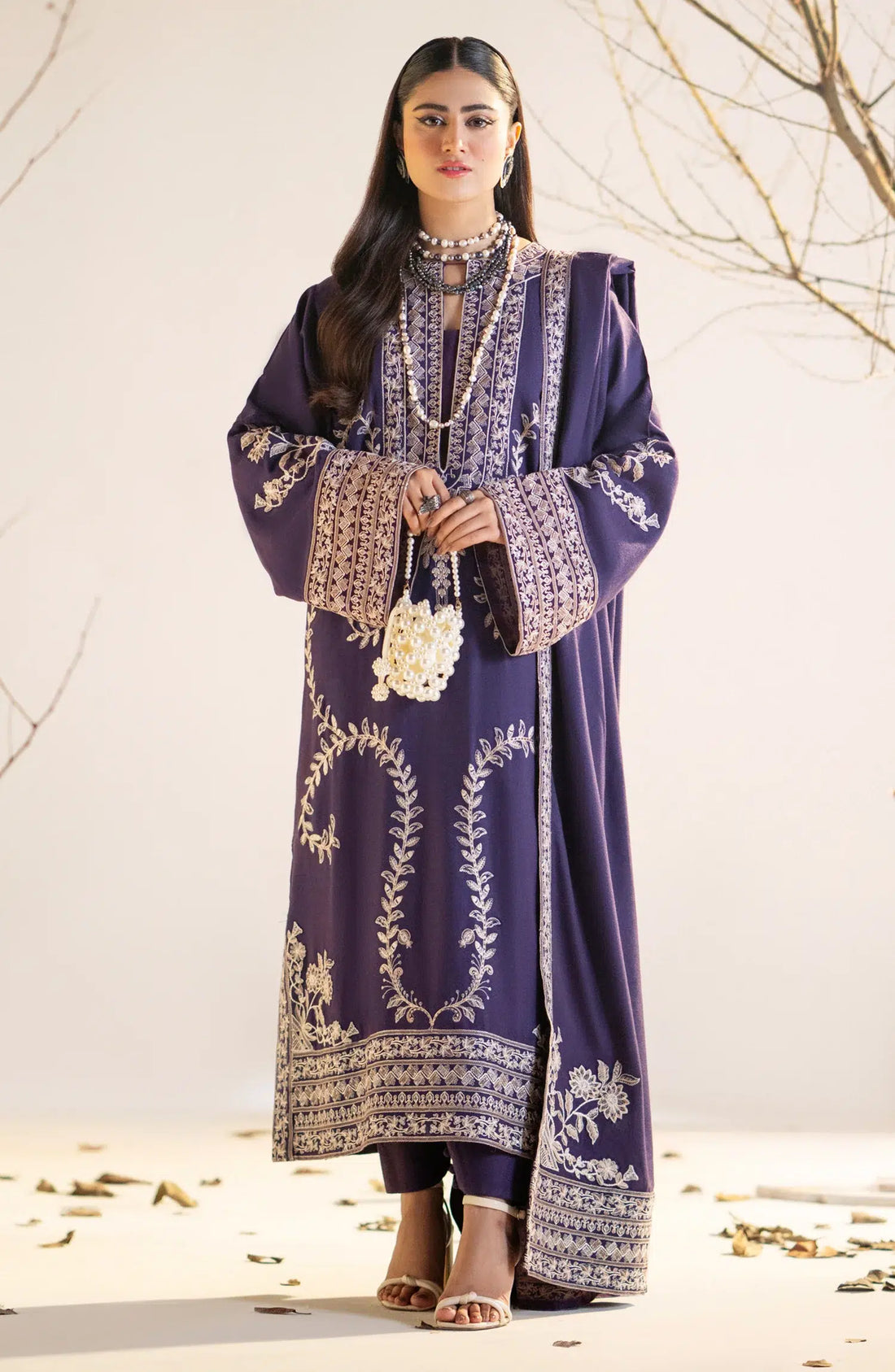 Maryum N Maria | Shehr Bano Winter 23 | by Designer Maryum N Maria - House of Maryam - Pakistani Designer Ethnic Wear in {{ shop.shopifyCountryName }}