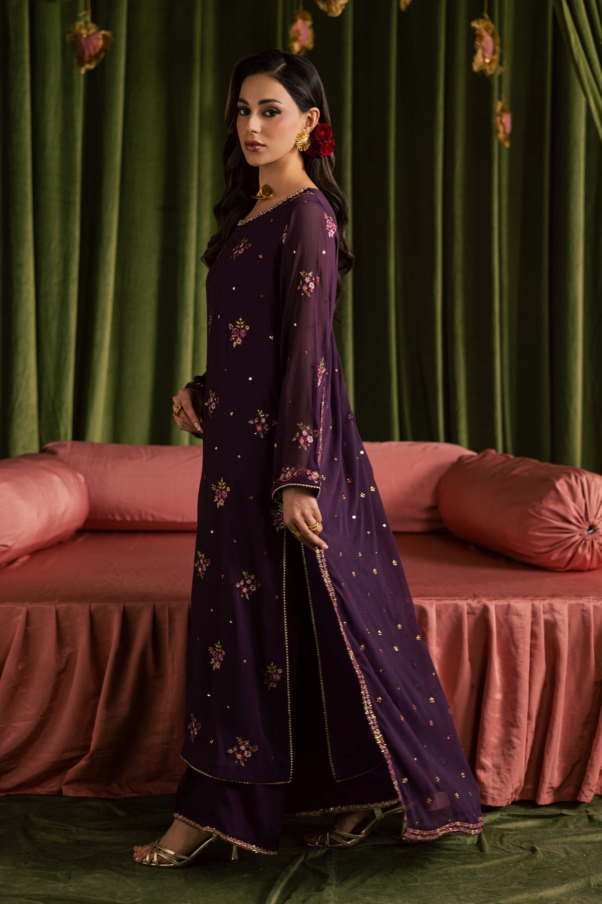 Batik | Gulmohar Festive Eid Edit 26' | Maya 3Pc, image 6