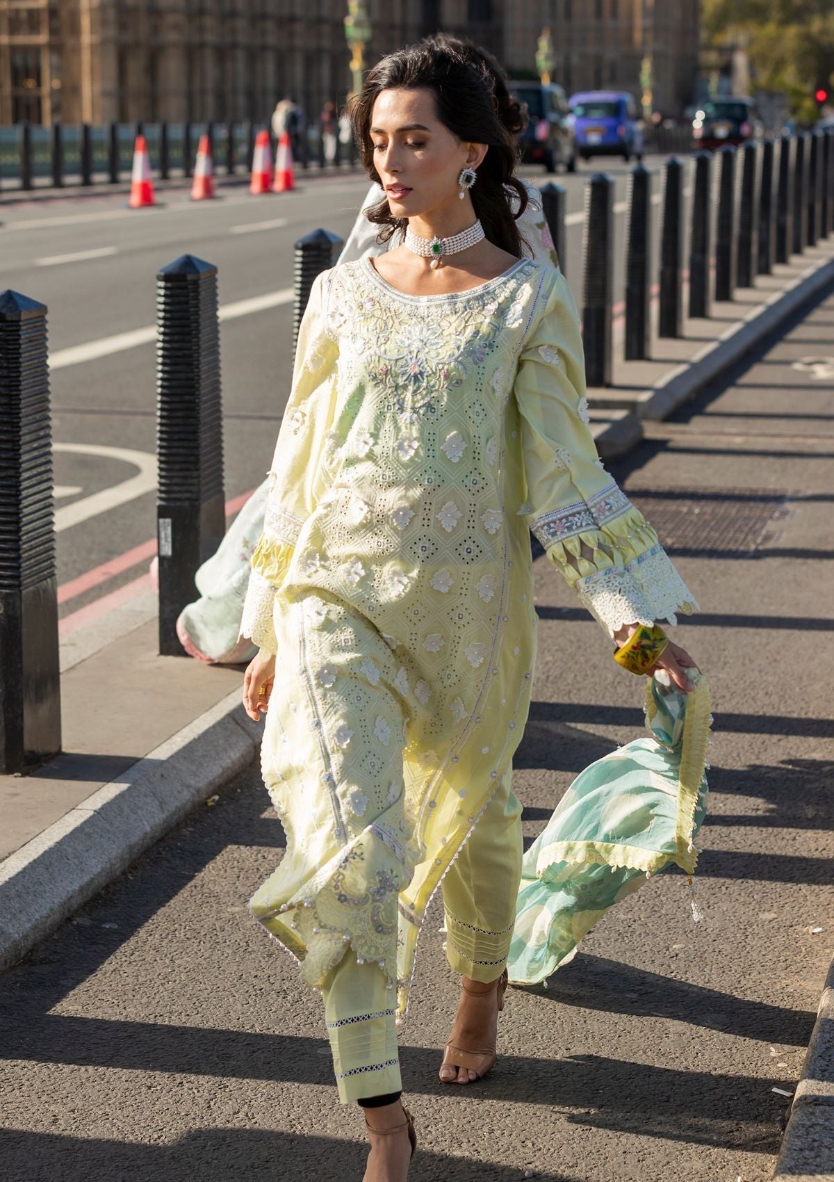 Meem | Luxury Eid Lawn 24 | MD-08 YELLOW -  Meem Luxury - Original Designer Dress - House of Maryam