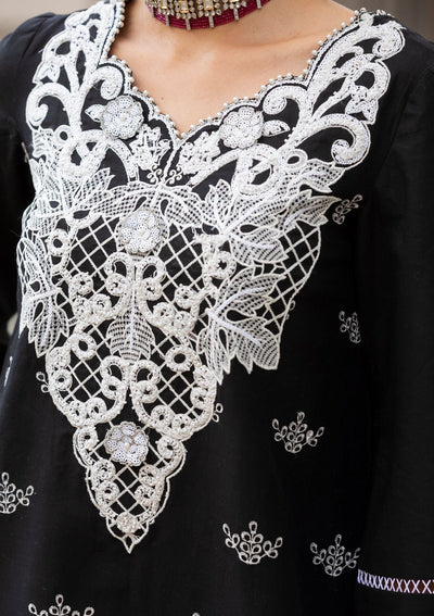 Meem | Luxury Eid Lawn 24 | MD-01 BLACK -  Meem Luxury - Original Designer Dress - House of Maryam