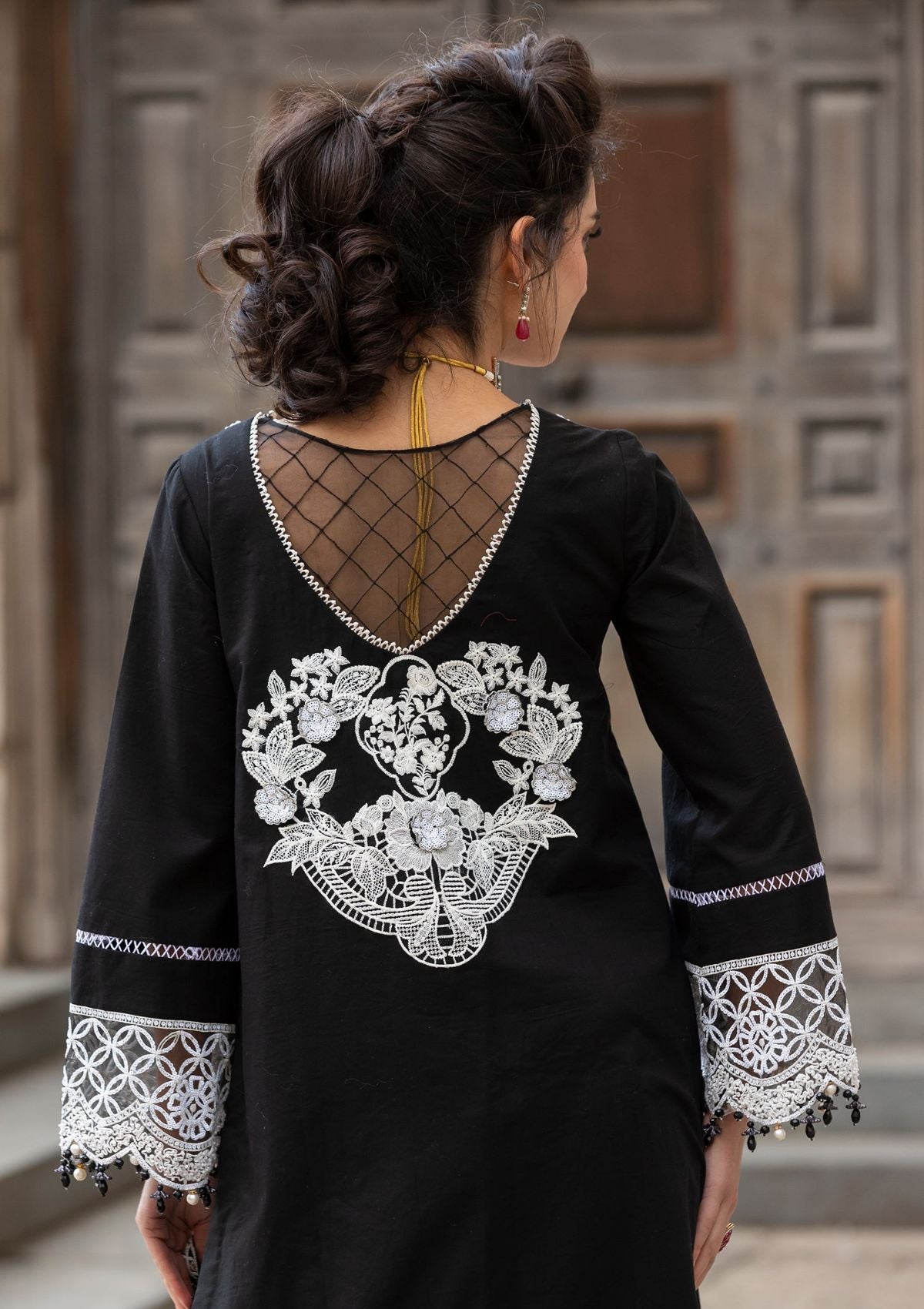Meem | Luxury Eid Lawn 24 | MD-01 BLACK -  Meem Luxury - Original Designer Dress - House of Maryam